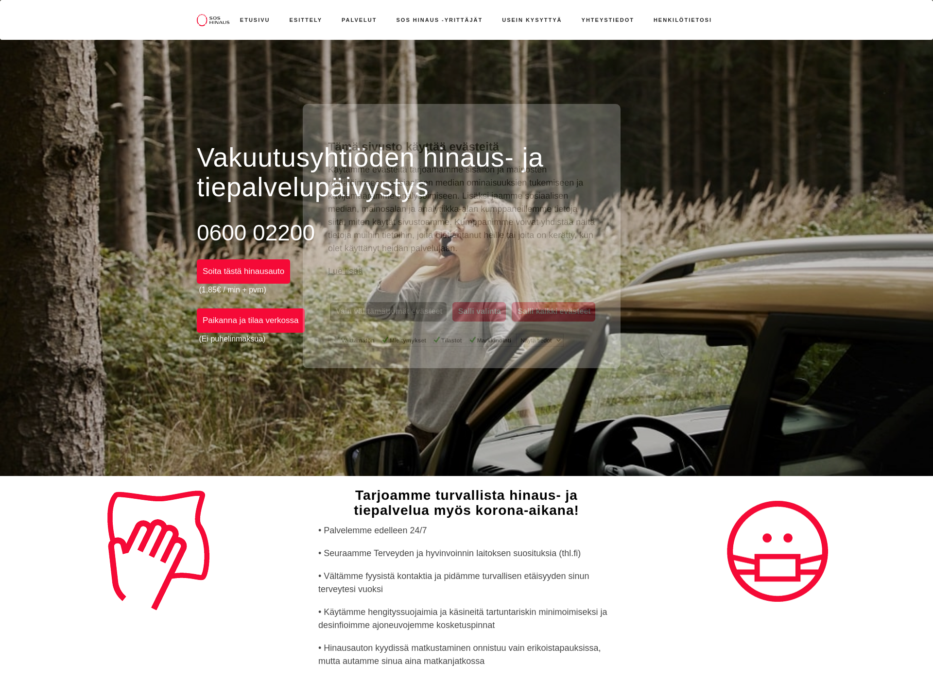 Screenshot for sos-hinaus.fi