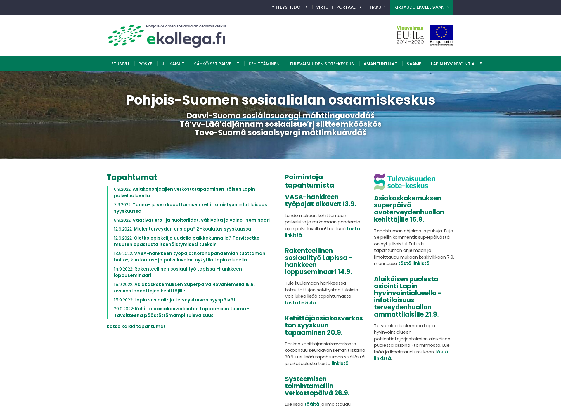 Screenshot for sosiaalikollega.fi