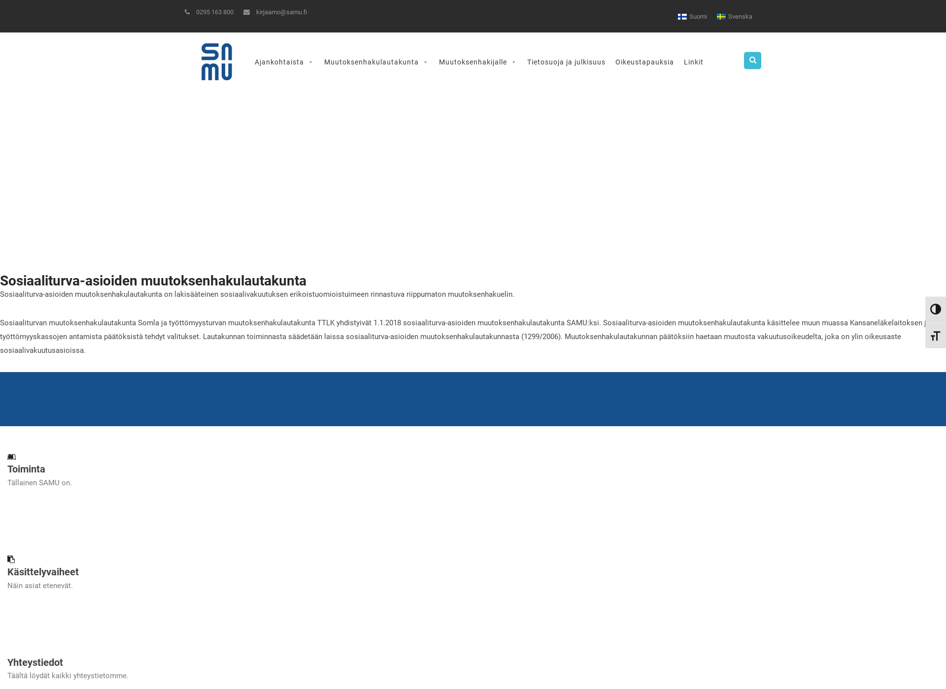 Screenshot for sosiaaliturvanmuutoksenhakulautakunta.fi