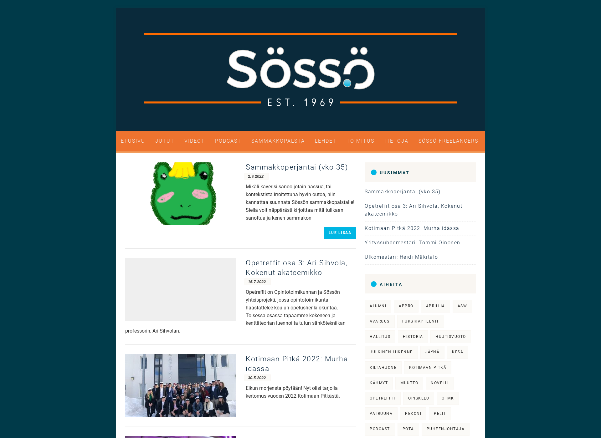 Screenshot for sosso.fi