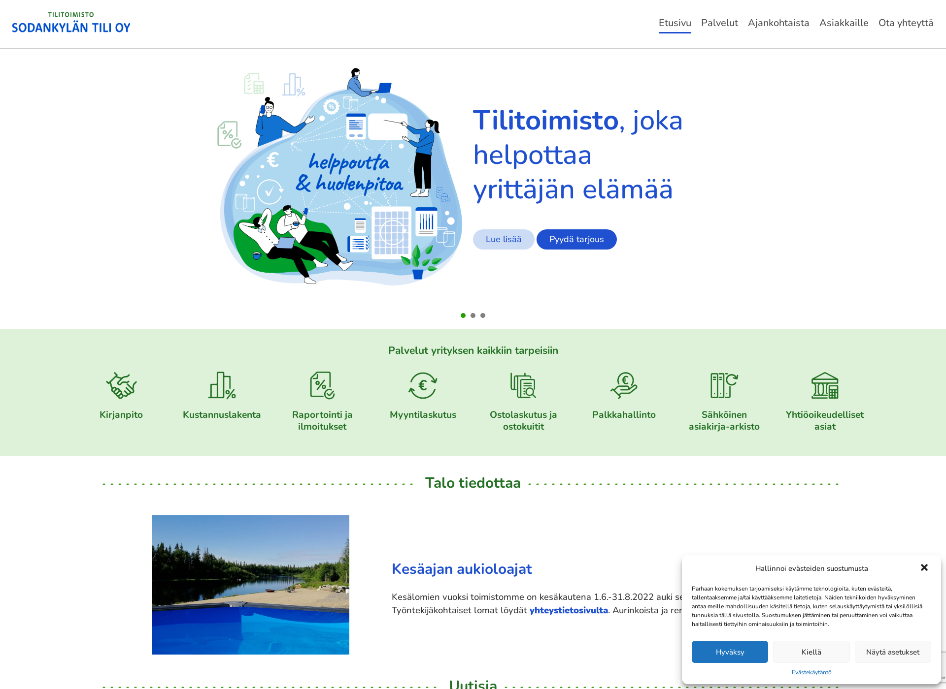 Skärmdump för sotiki.fi