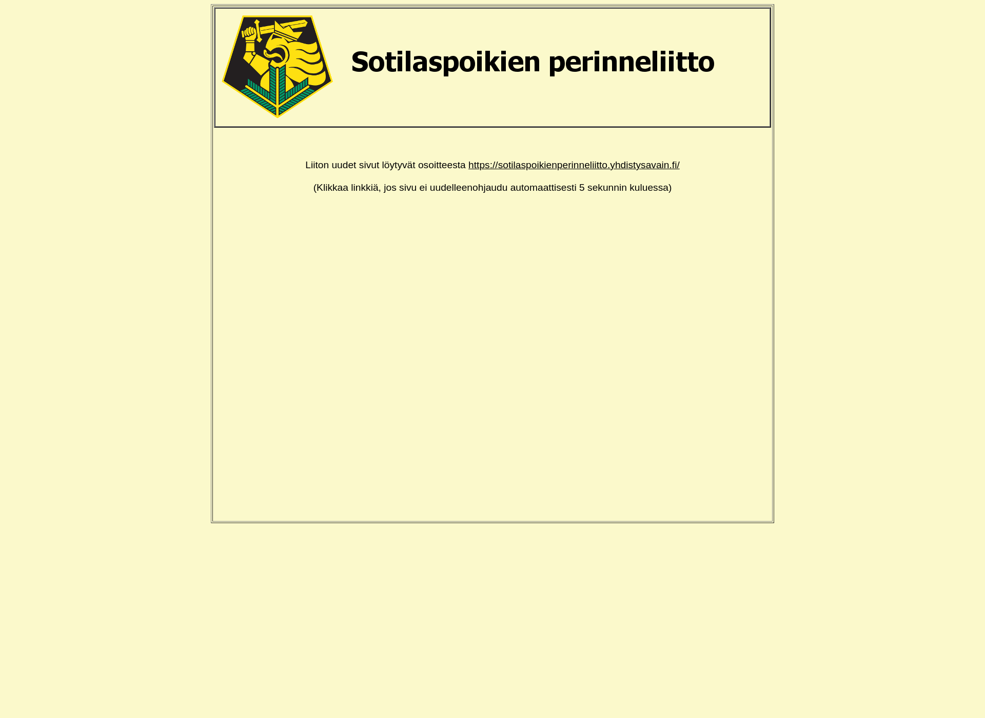 Screenshot for sotilaspoikienperinneliitto.fi