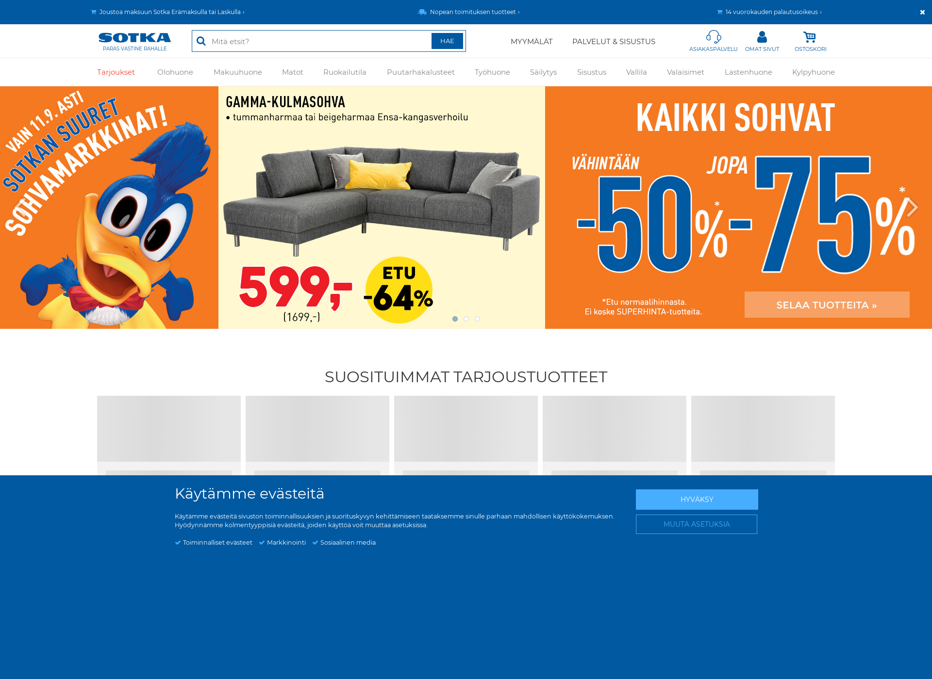Skärmdump för sotka.fi