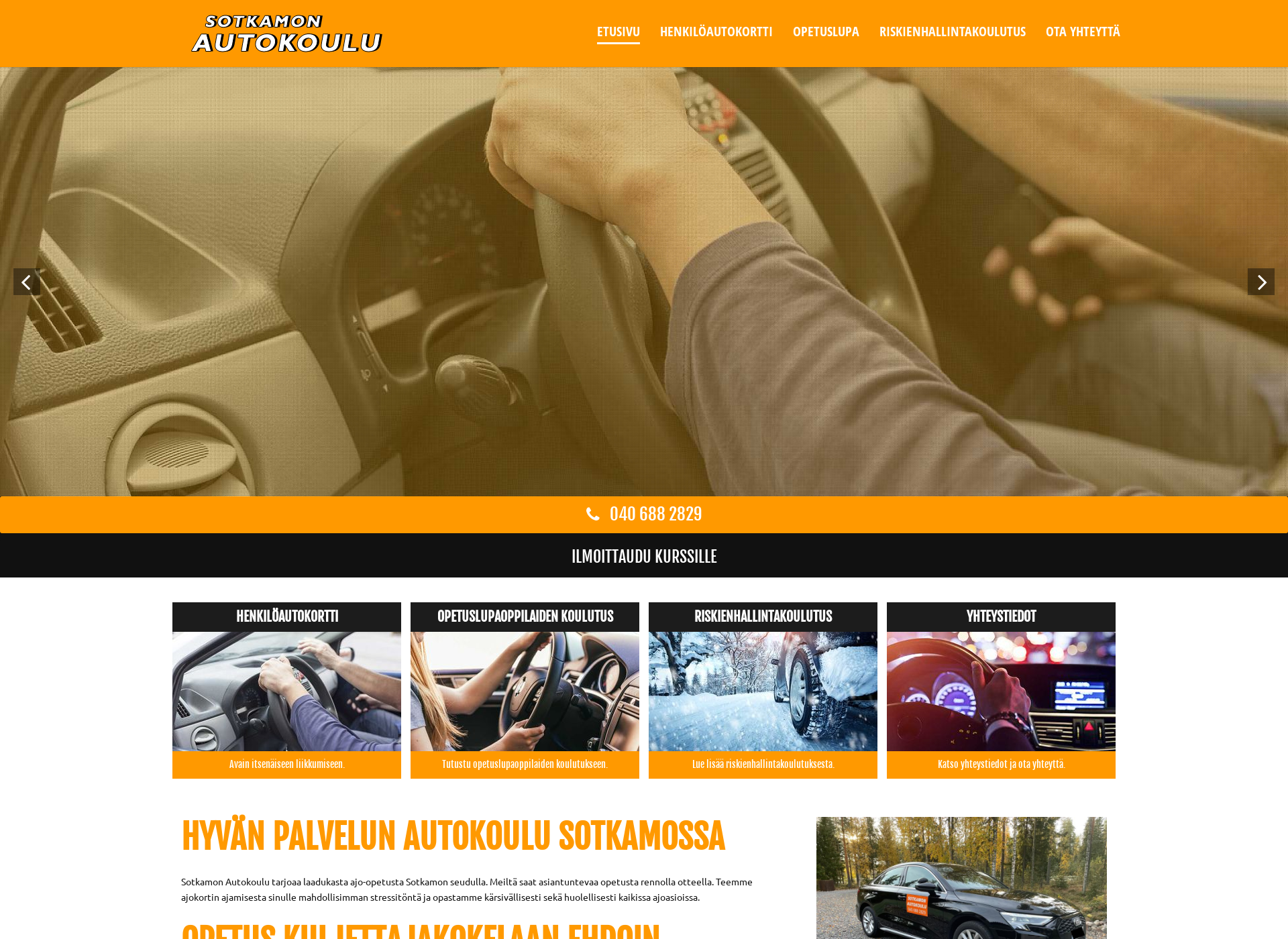 Screenshot for sotkamonautokoulu.fi