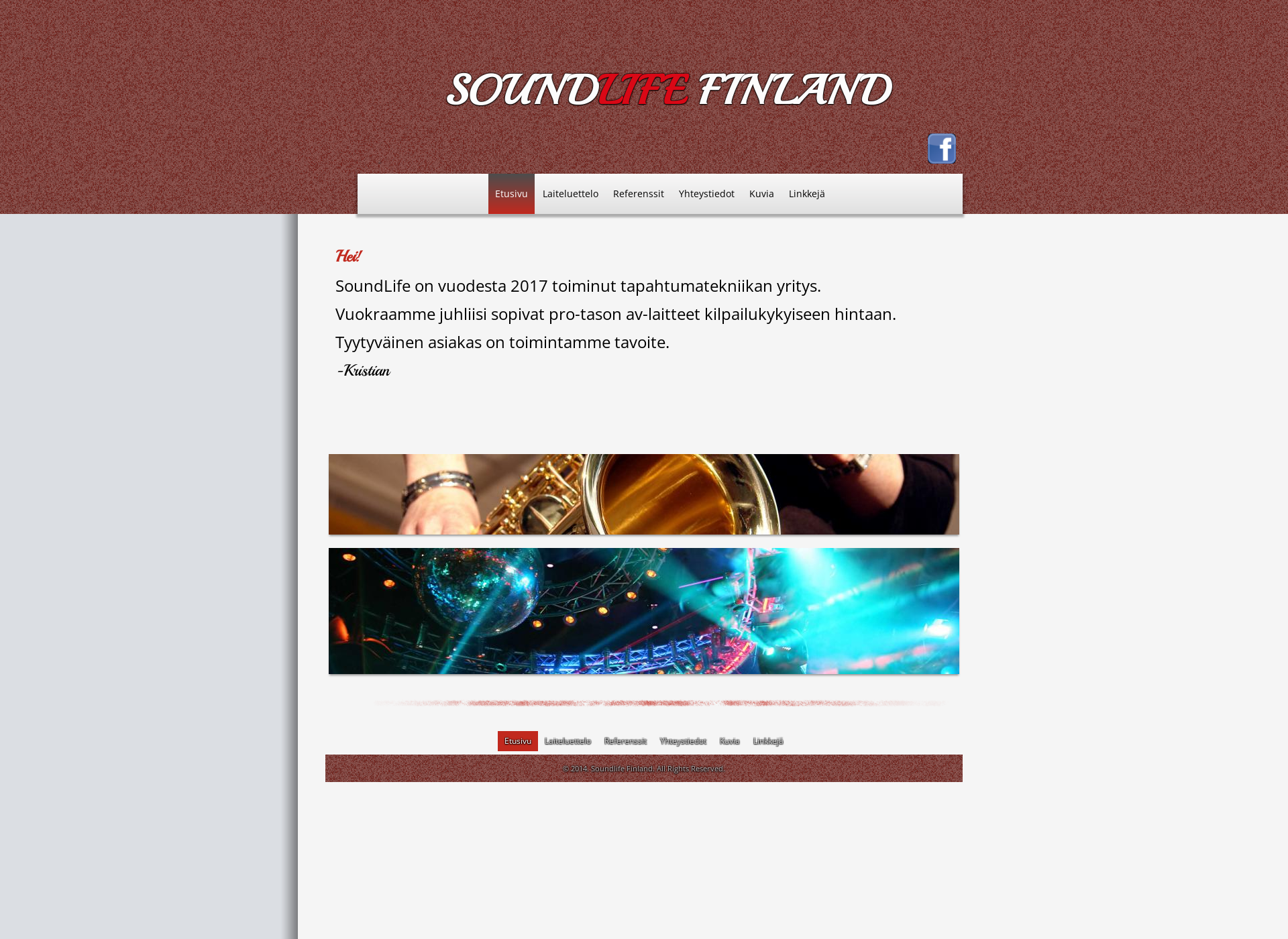 Skärmdump för soundlife.fi