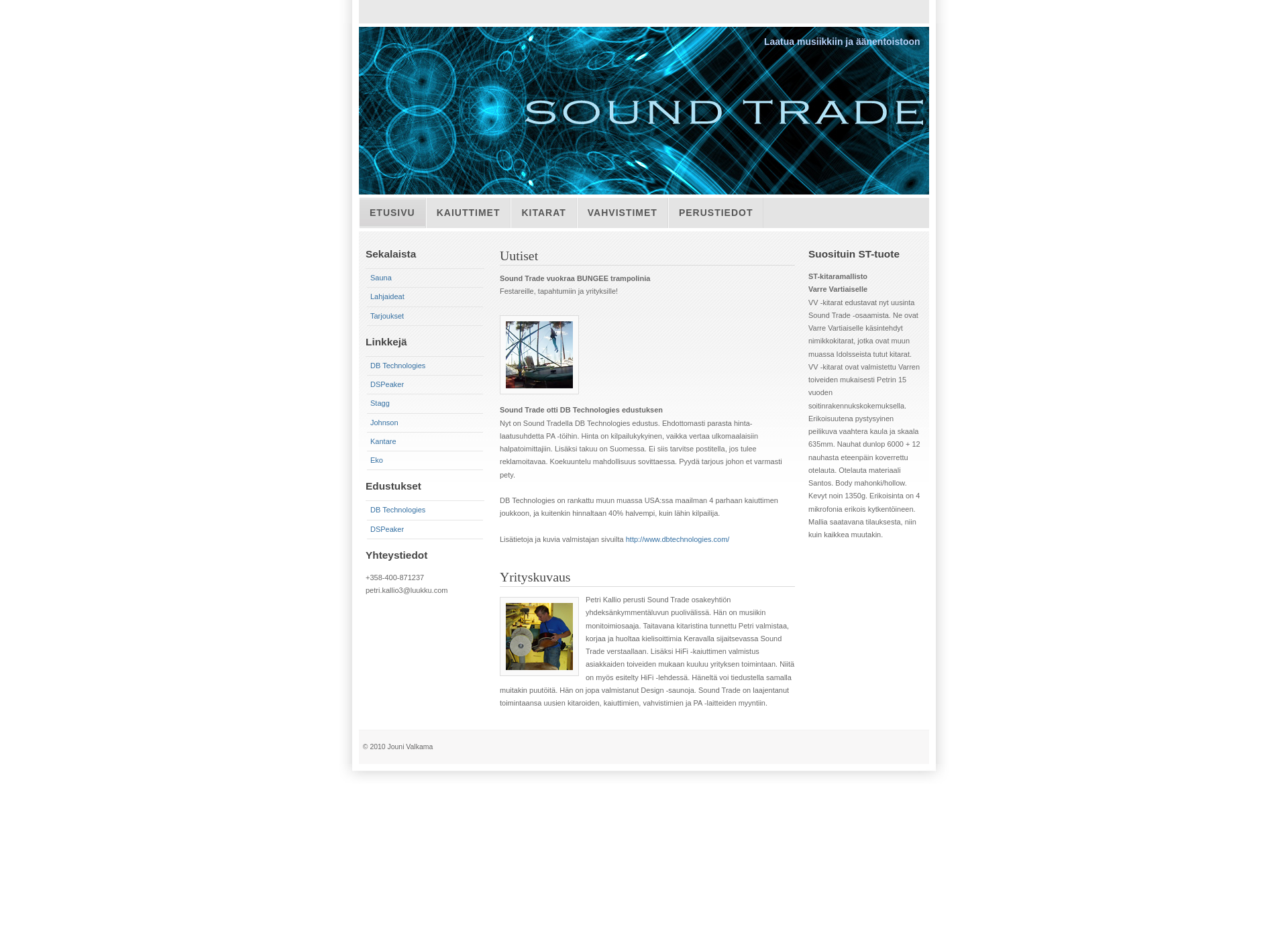 Screenshot for soundtrade.fi