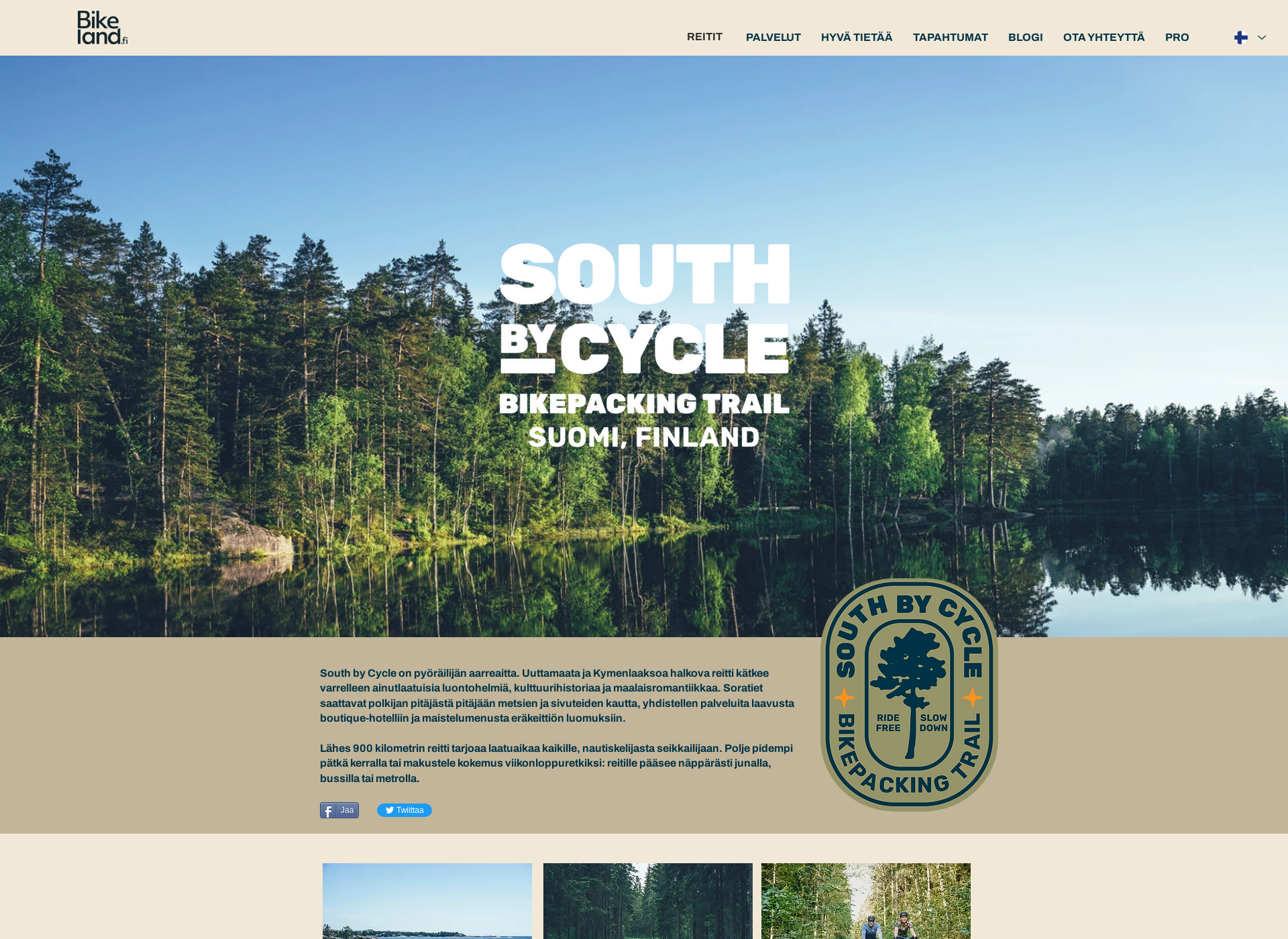 Näyttökuva southbycycle.fi