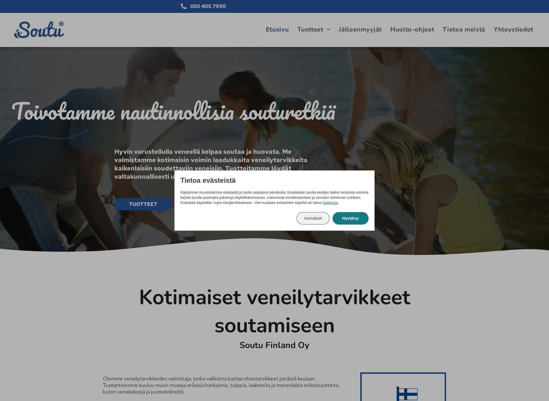 Skärmdump för soutu.fi