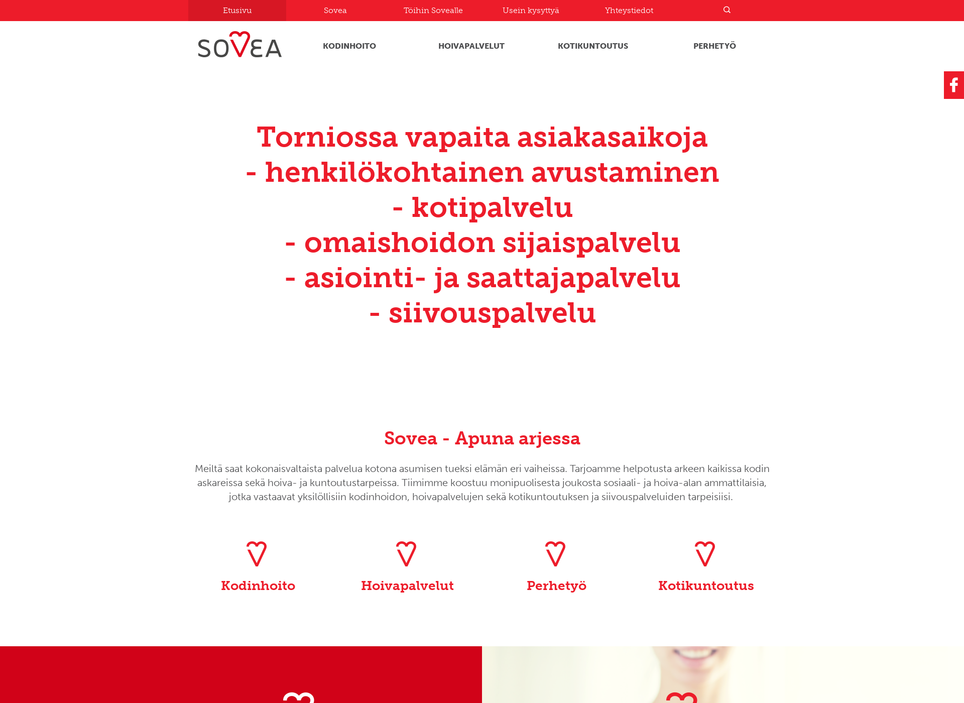 Screenshot for sovea.fi