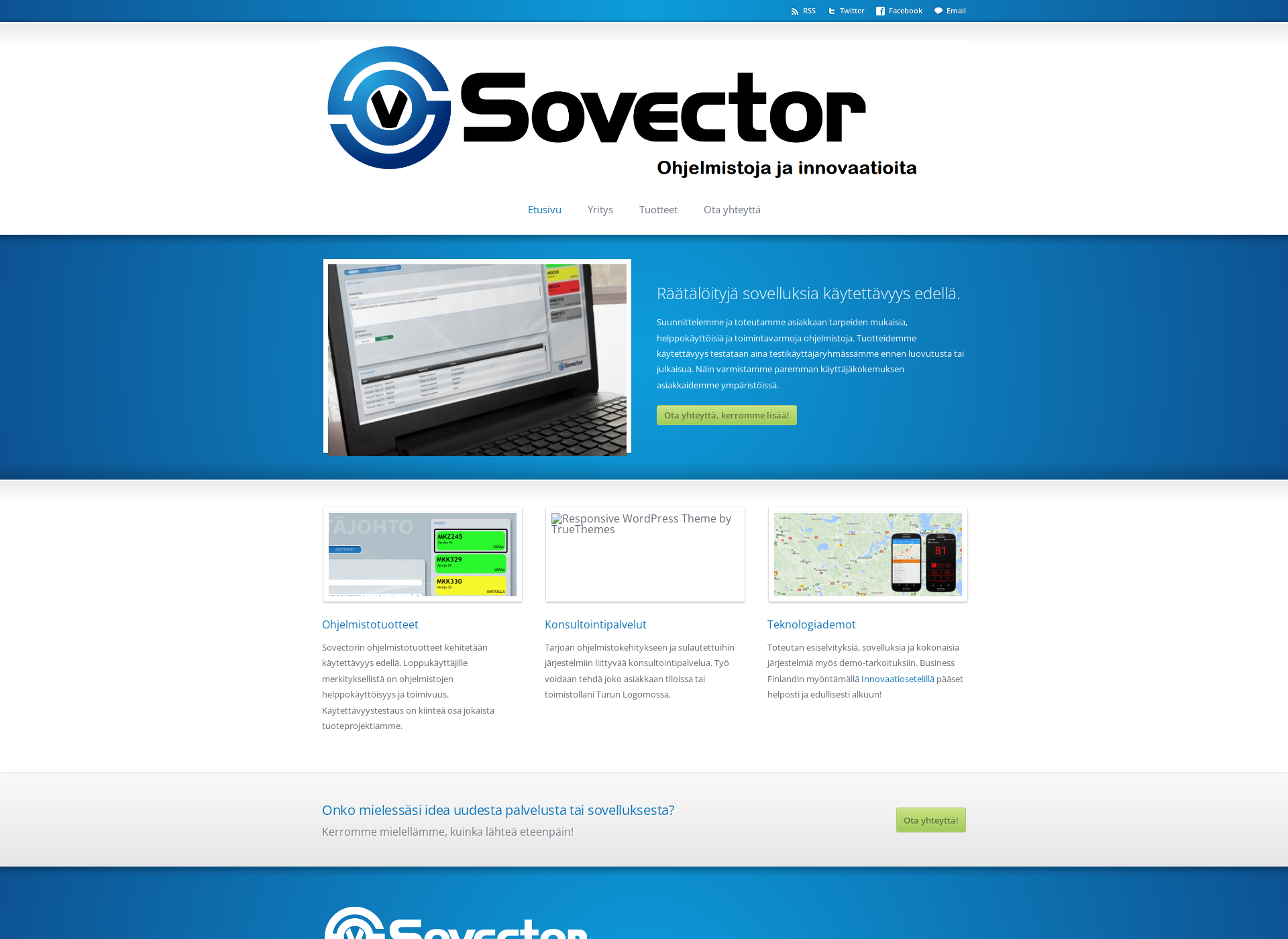 Screenshot for sovector.fi
