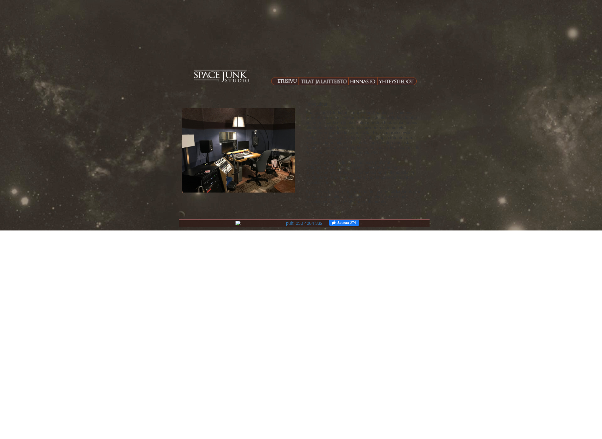 Skärmdump för spacejunkstudio.fi