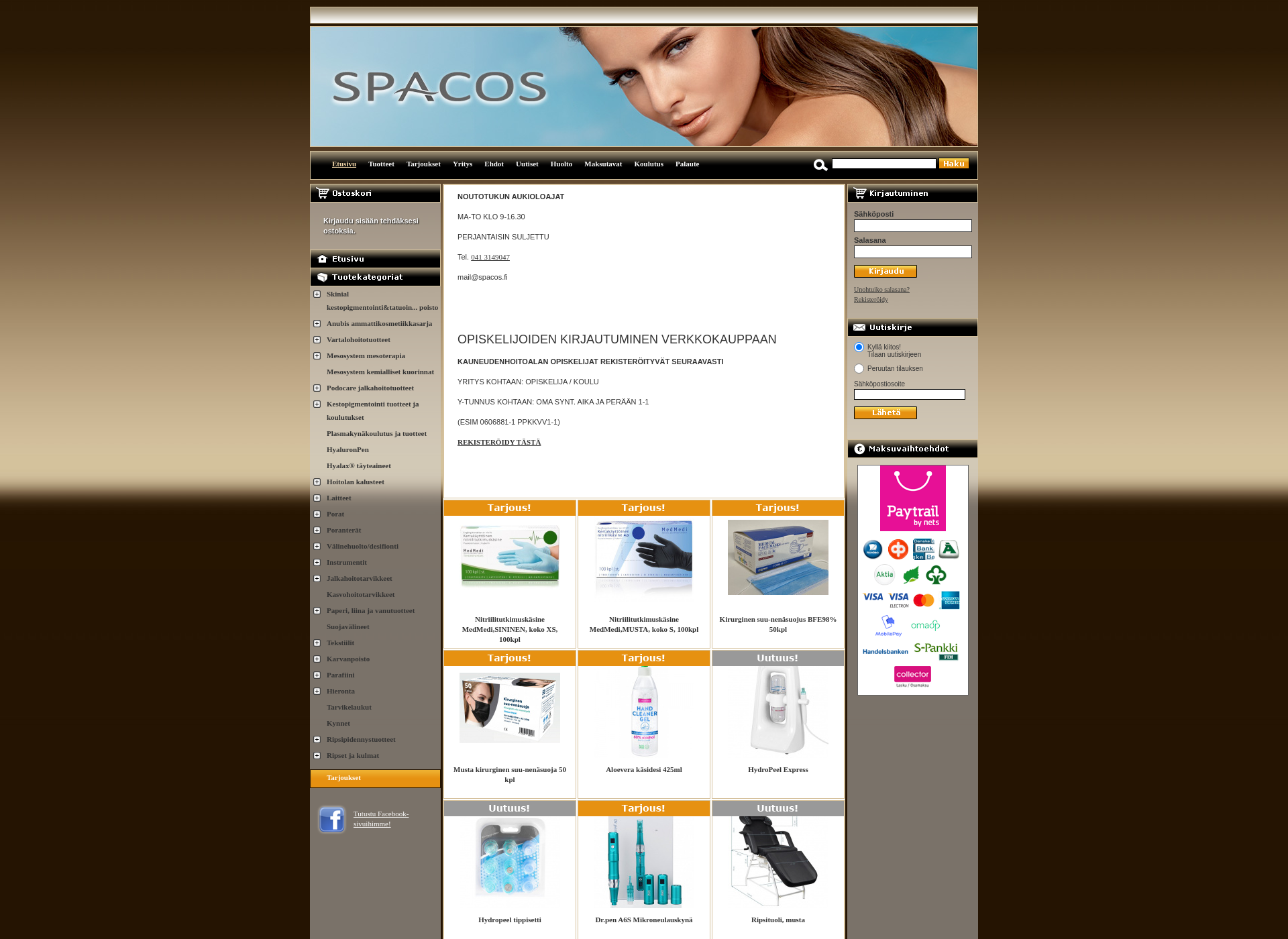 Screenshot for spacos.fi