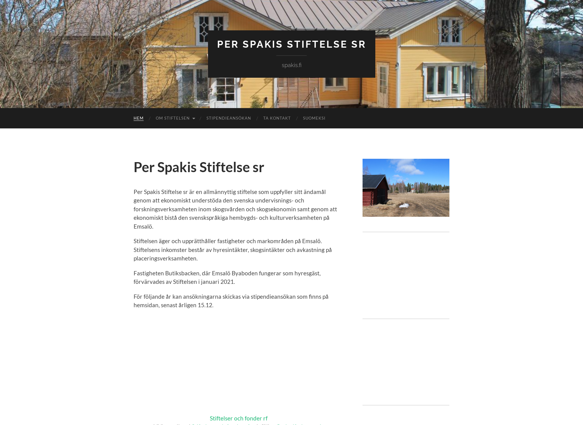 Skärmdump för spakis.fi