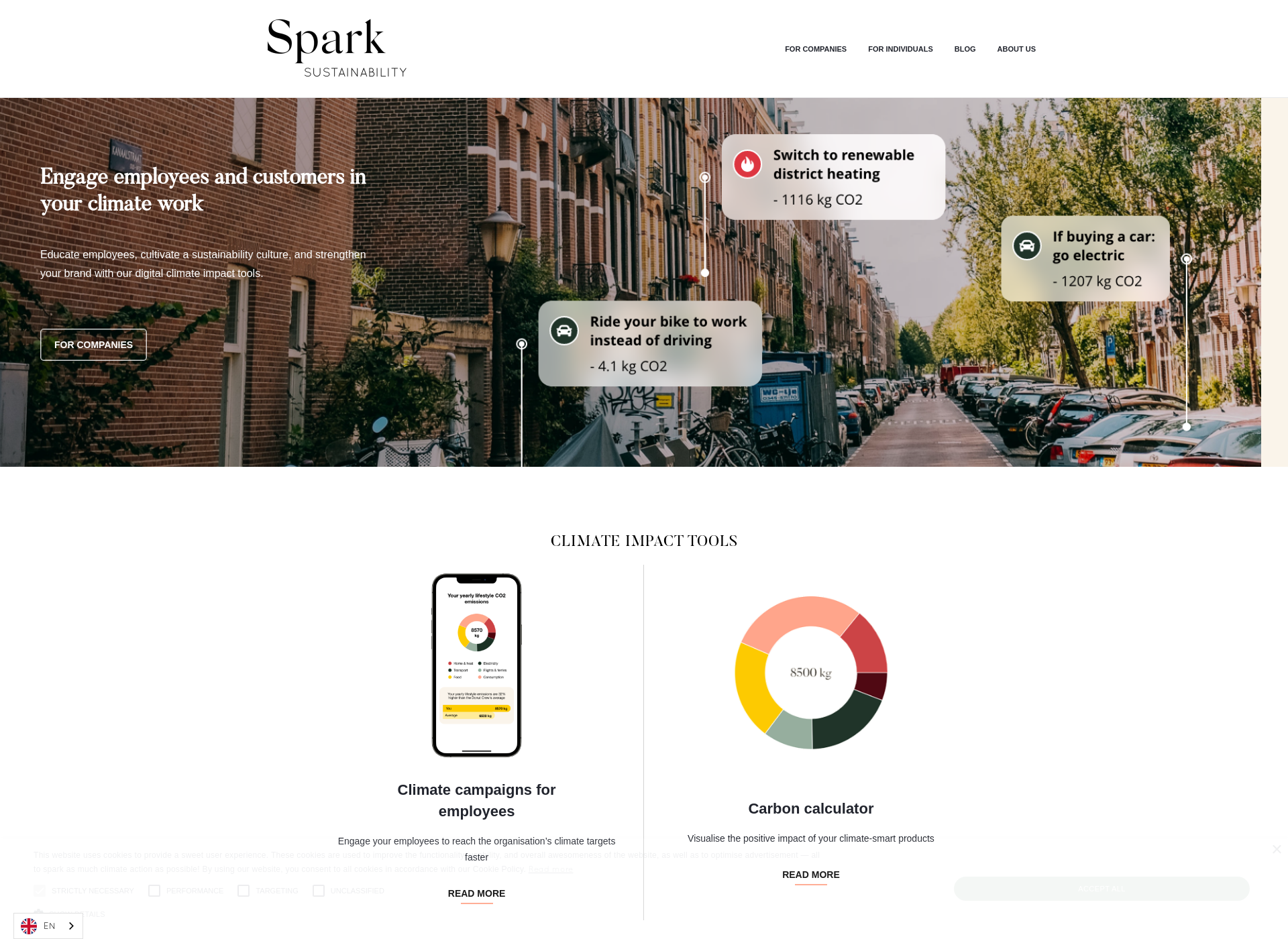 Screenshot for sparksustainability.com