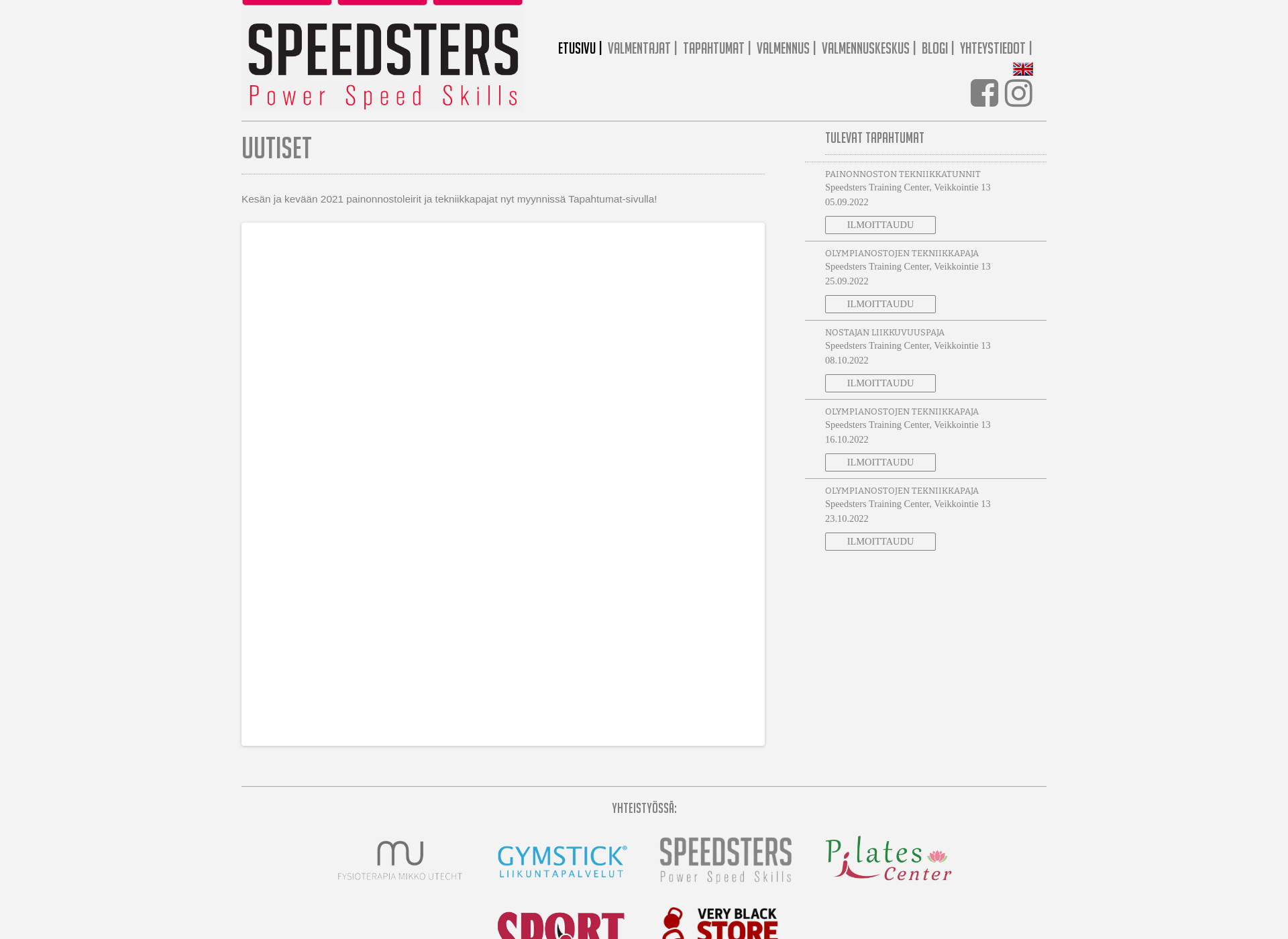 Skärmdump för speedsterscoaching.com