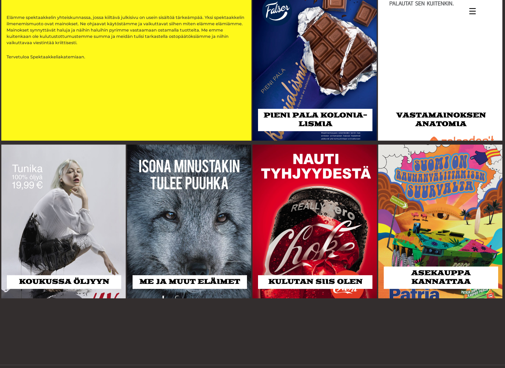 Screenshot for spektaakkeliakatemia.fi