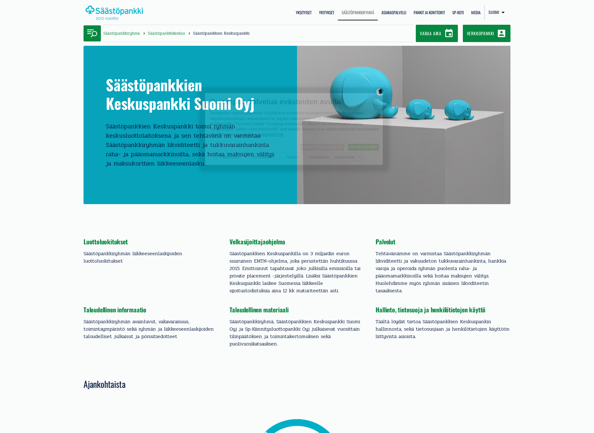 Skärmdump för spkeskuspankki.fi