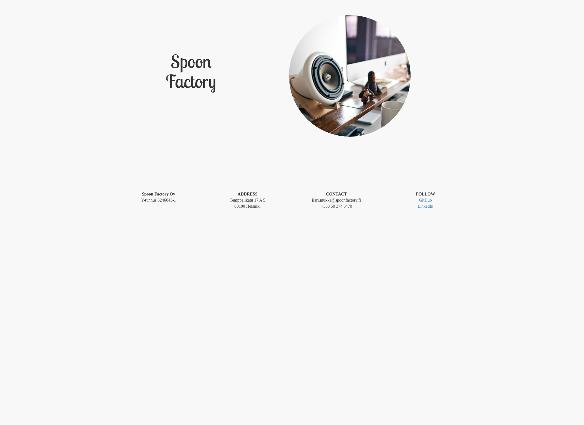 Screenshot for spoonfactory.fi