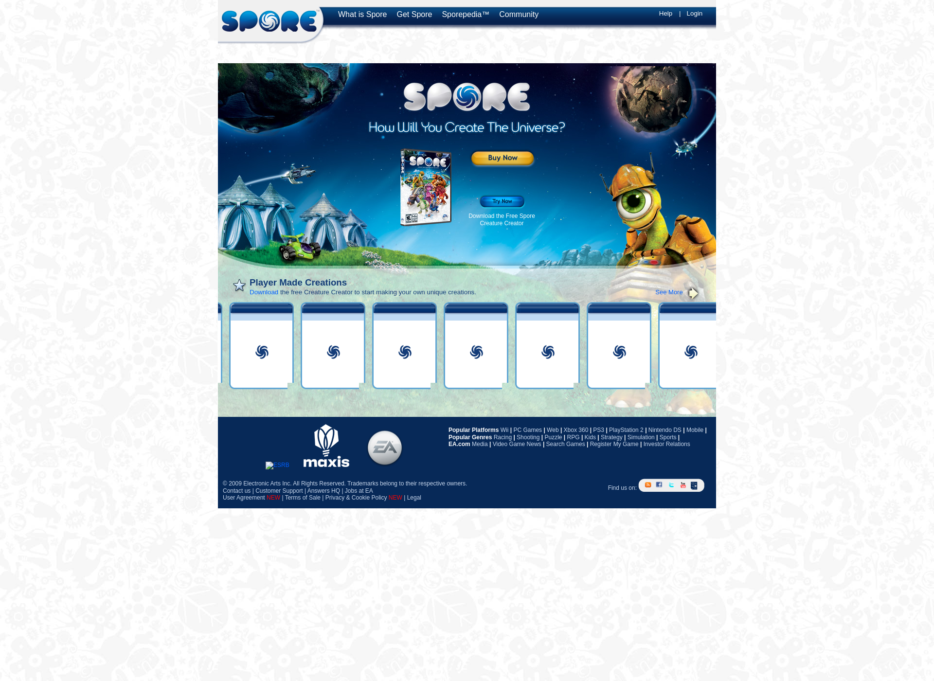 Screenshot for spore.fi