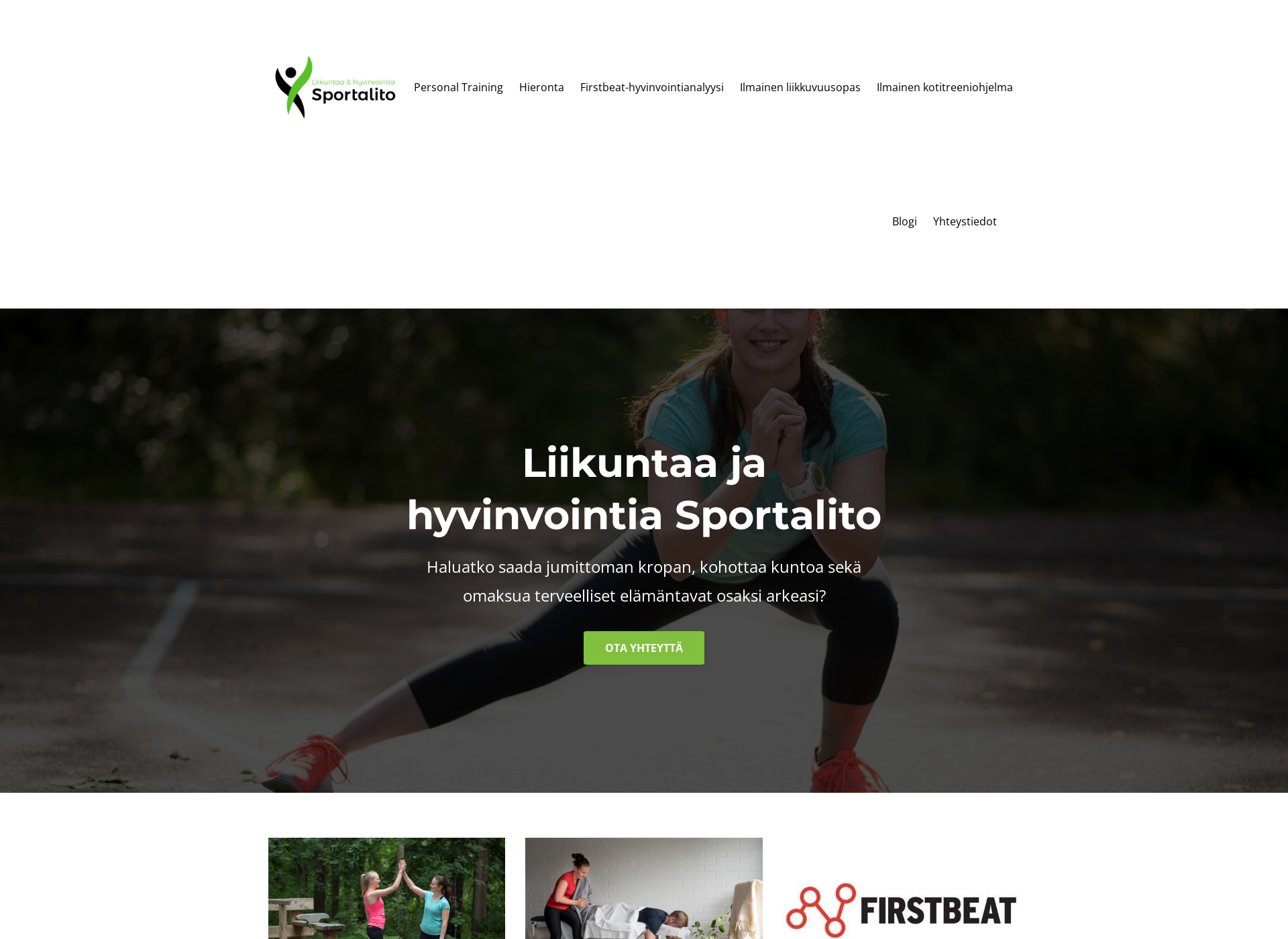 Skärmdump för sportalito.fi