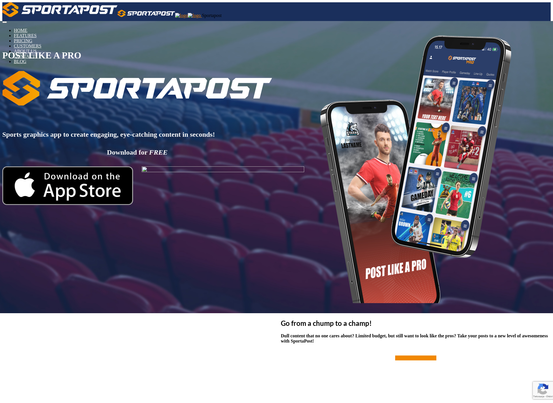 Skärmdump för sportapost.fi
