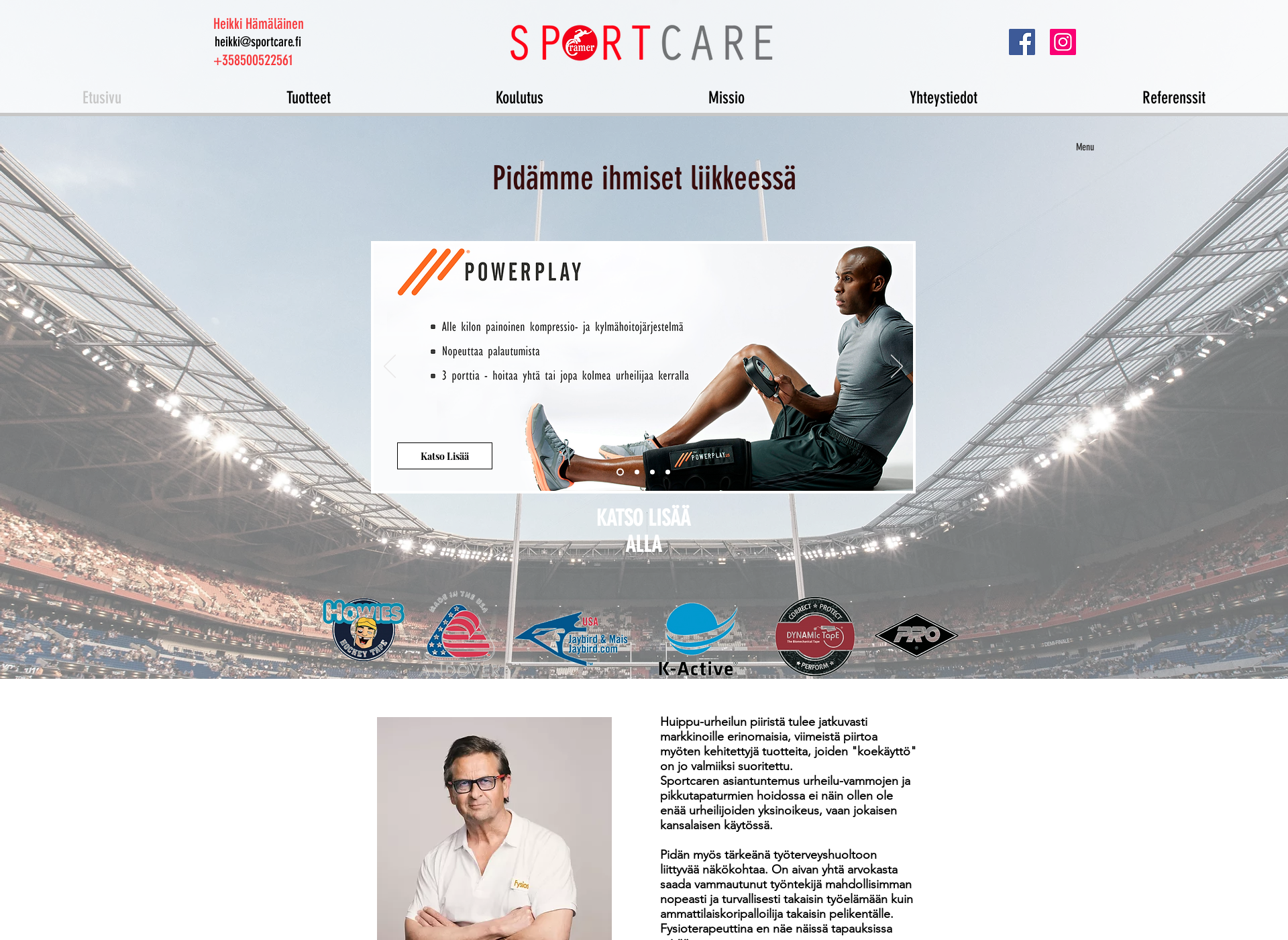 Screenshot for sportcare.fi