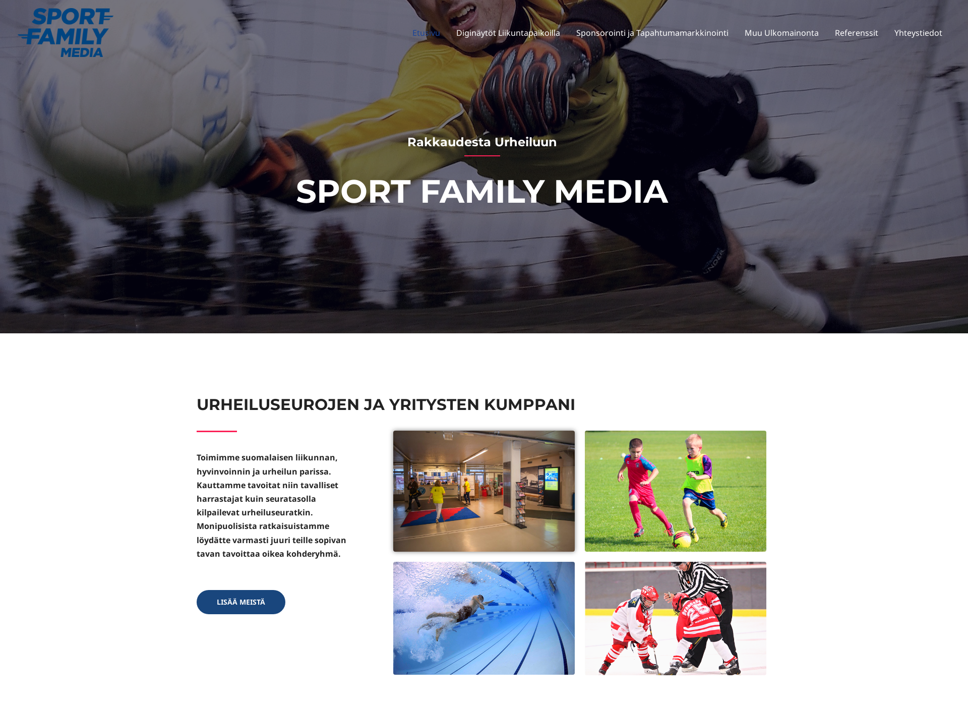 Skärmdump för sportfamily.fi