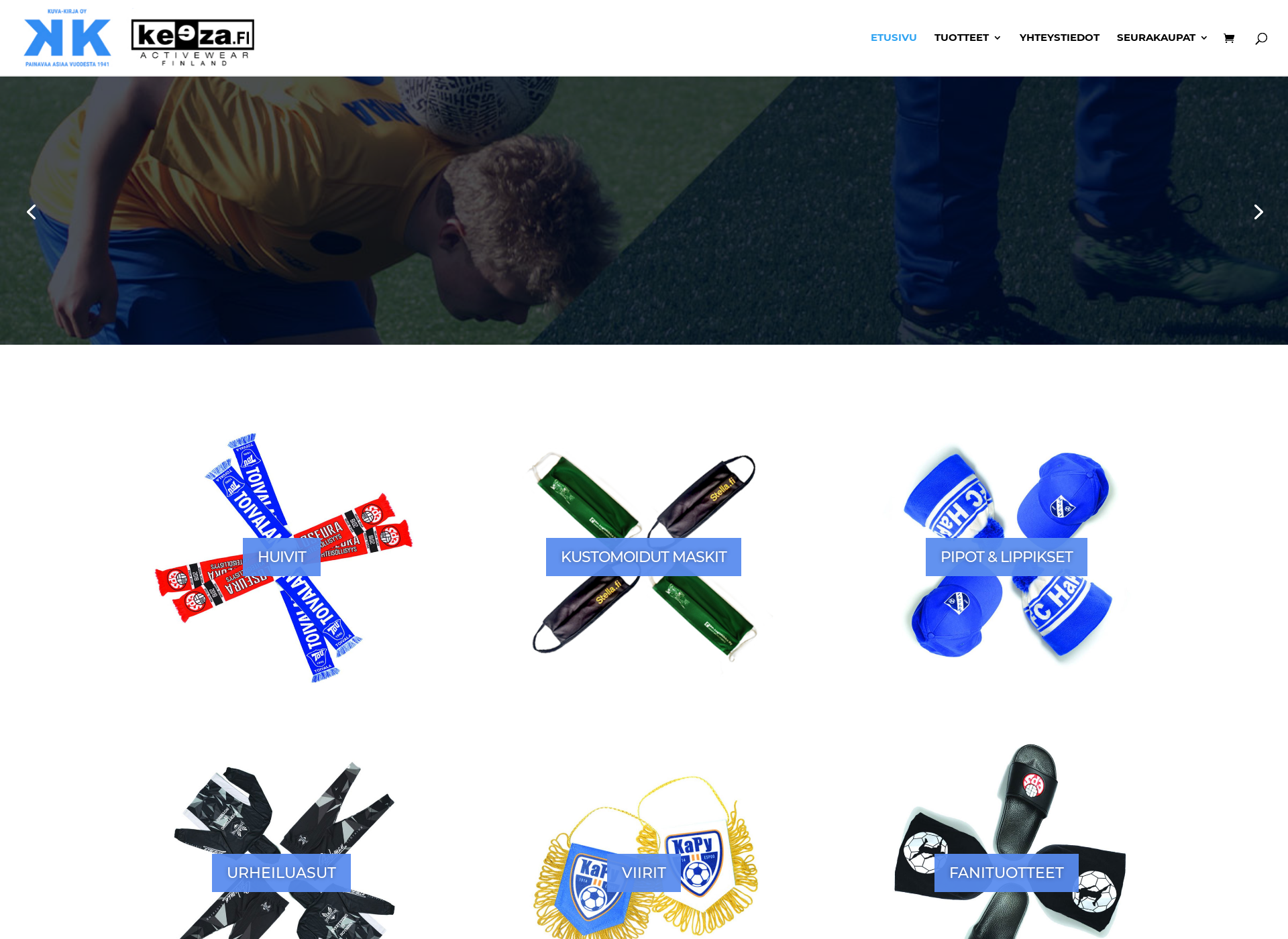 Skärmdump för sportfanshop.fi