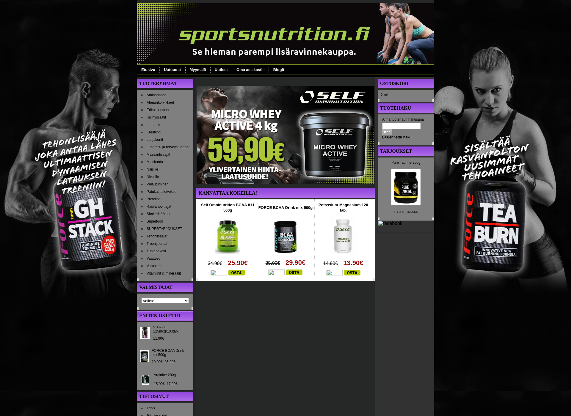Screenshot for sportsnutrition.fi