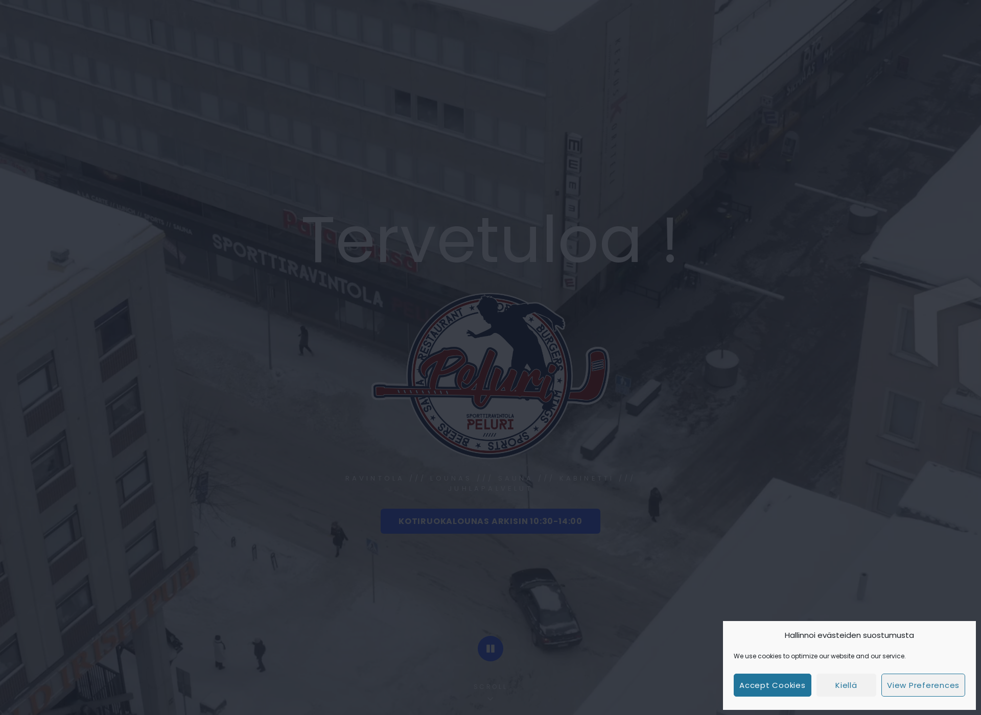 Skärmdump för sporttiravintola.fi