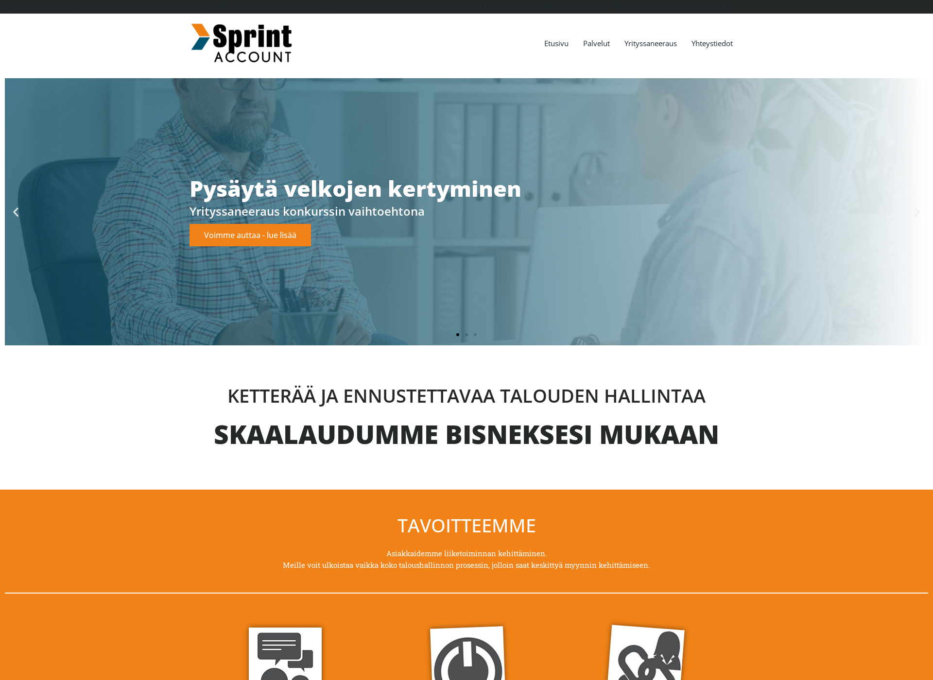 Screenshot for sprintaccount.fi