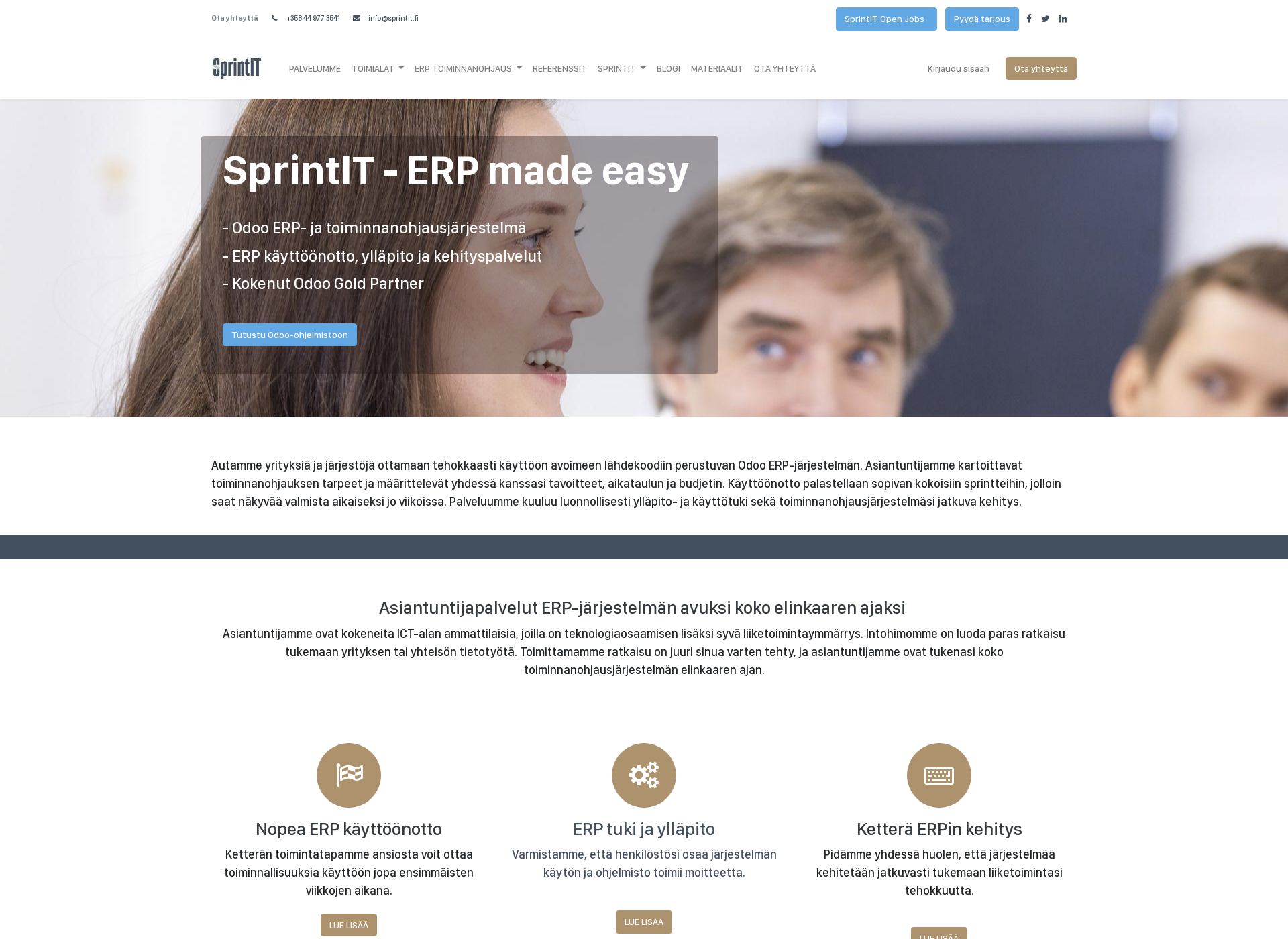 Screenshot for sprintit.fi