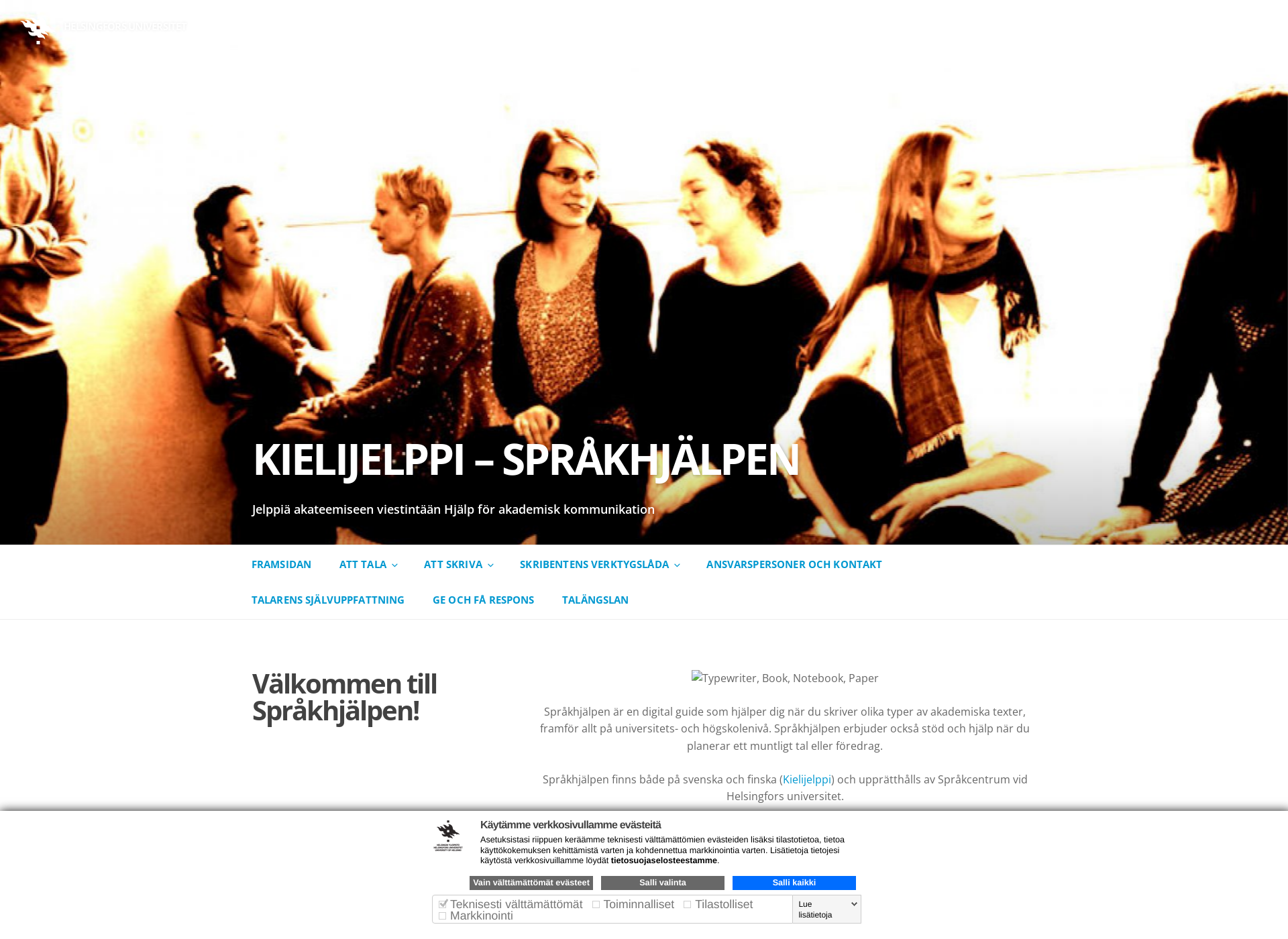 Skärmdump för språkhjälpen.fi