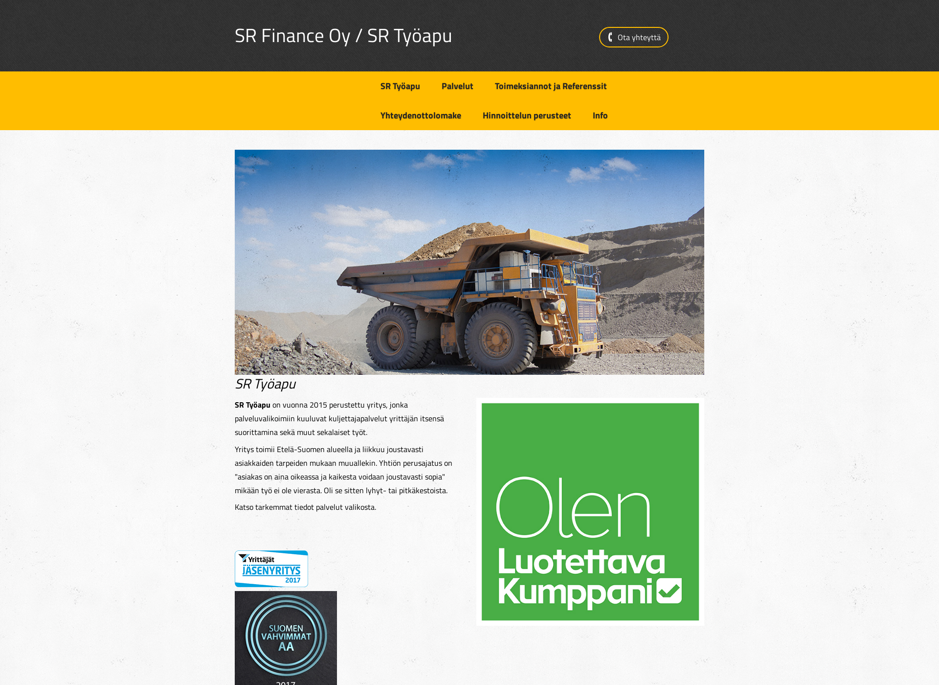 Screenshot for srfinance.fi