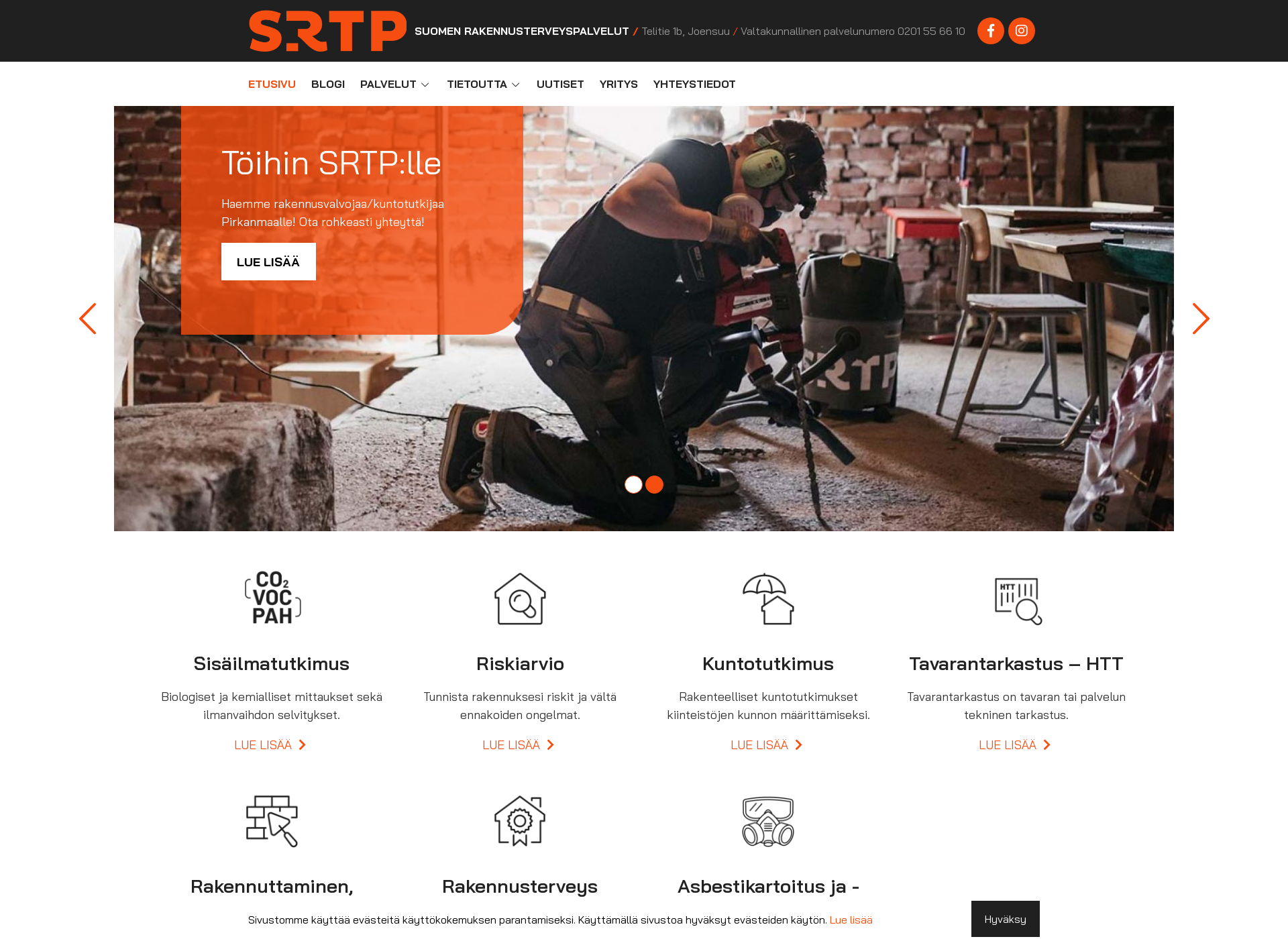 Screenshot for srtp.fi