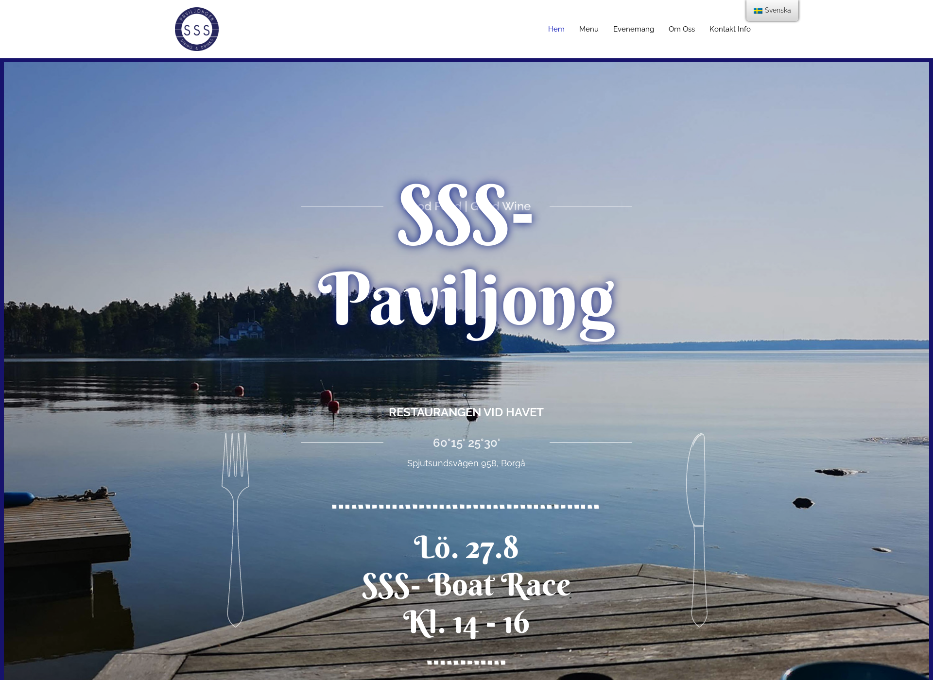 Screenshot for ssspaviljong.fi