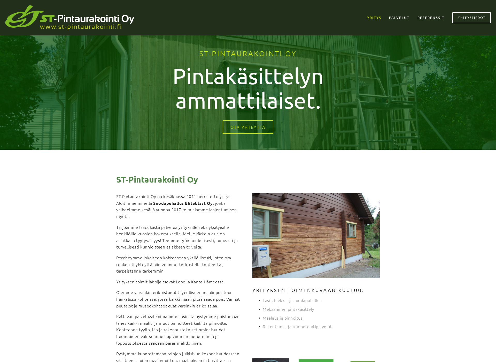 Screenshot for st-pintaurakointi.fi
