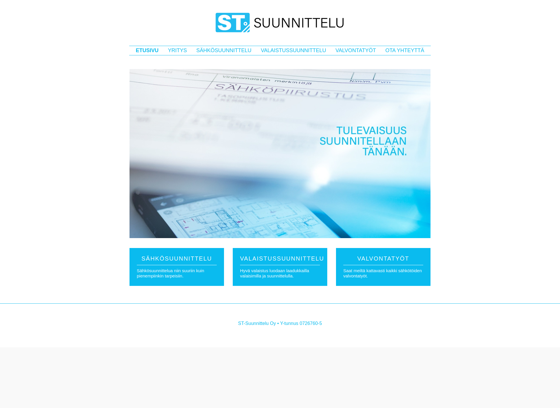 Skärmdump för st-suunnittelu.fi