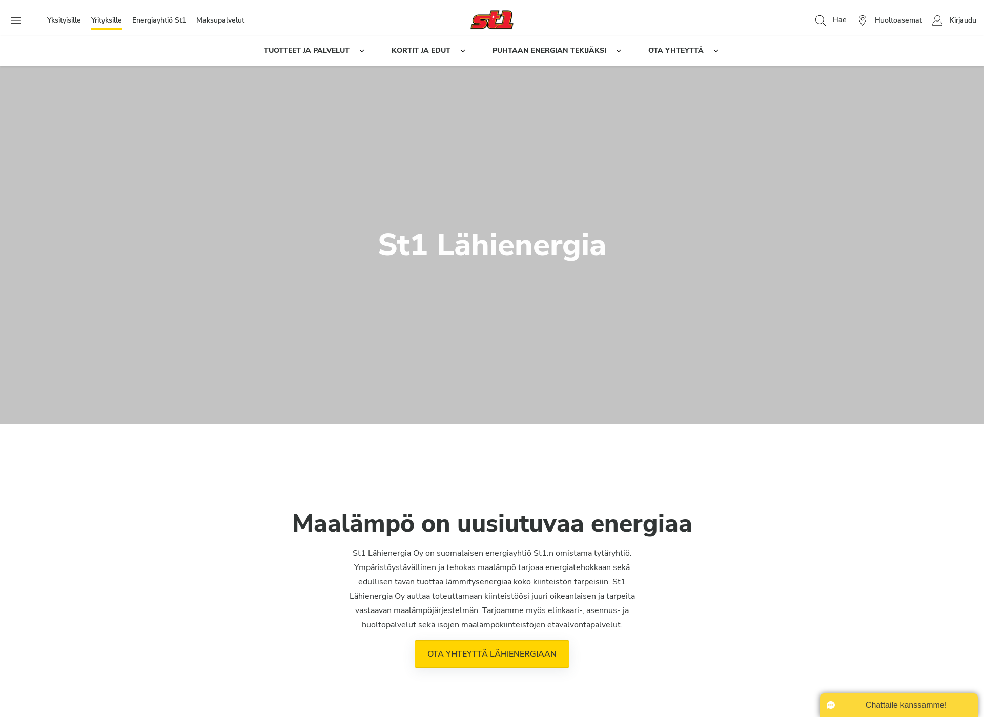 Näyttökuva st1lahienergia.fi