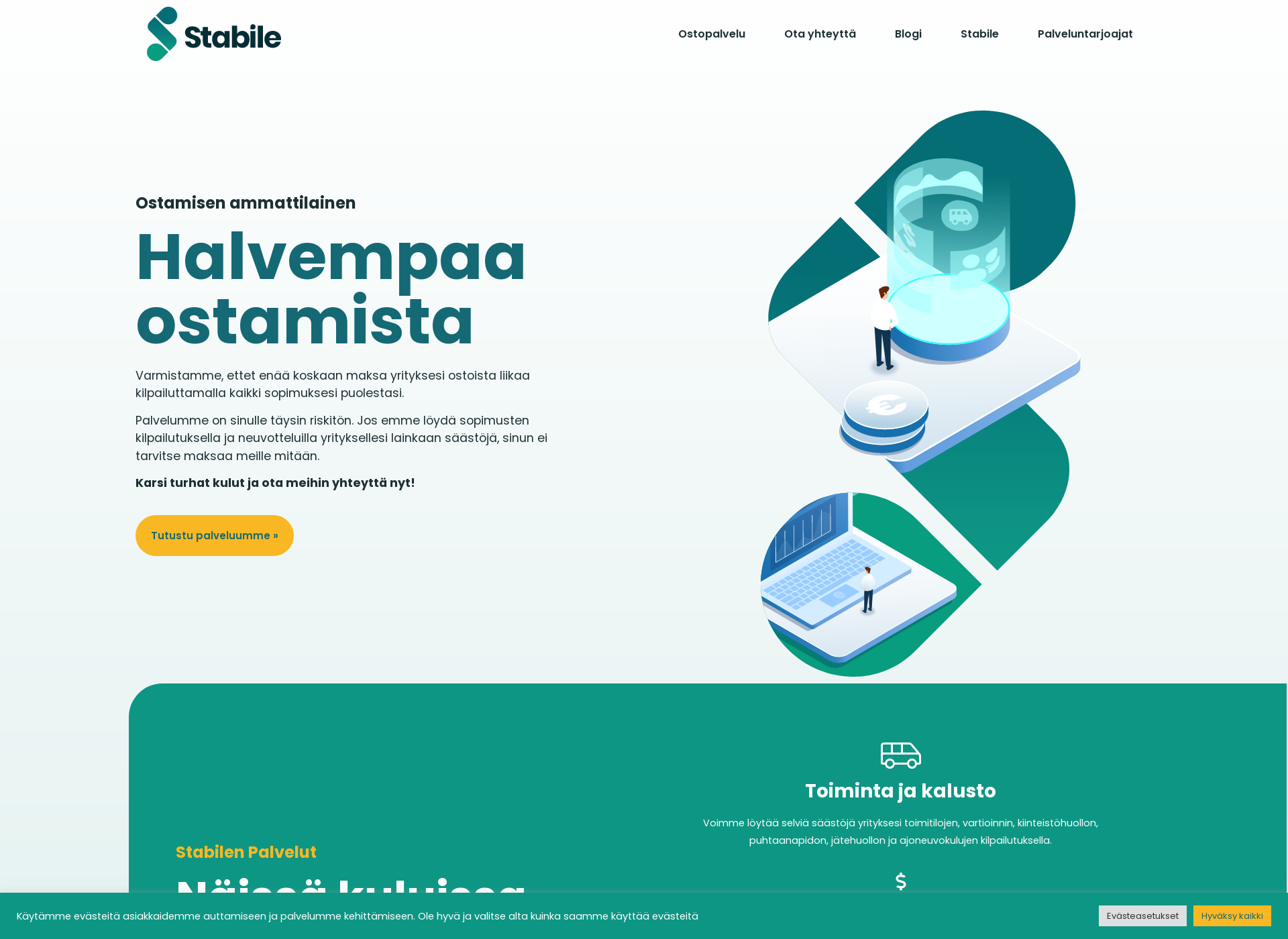 Skärmdump för stabile.fi