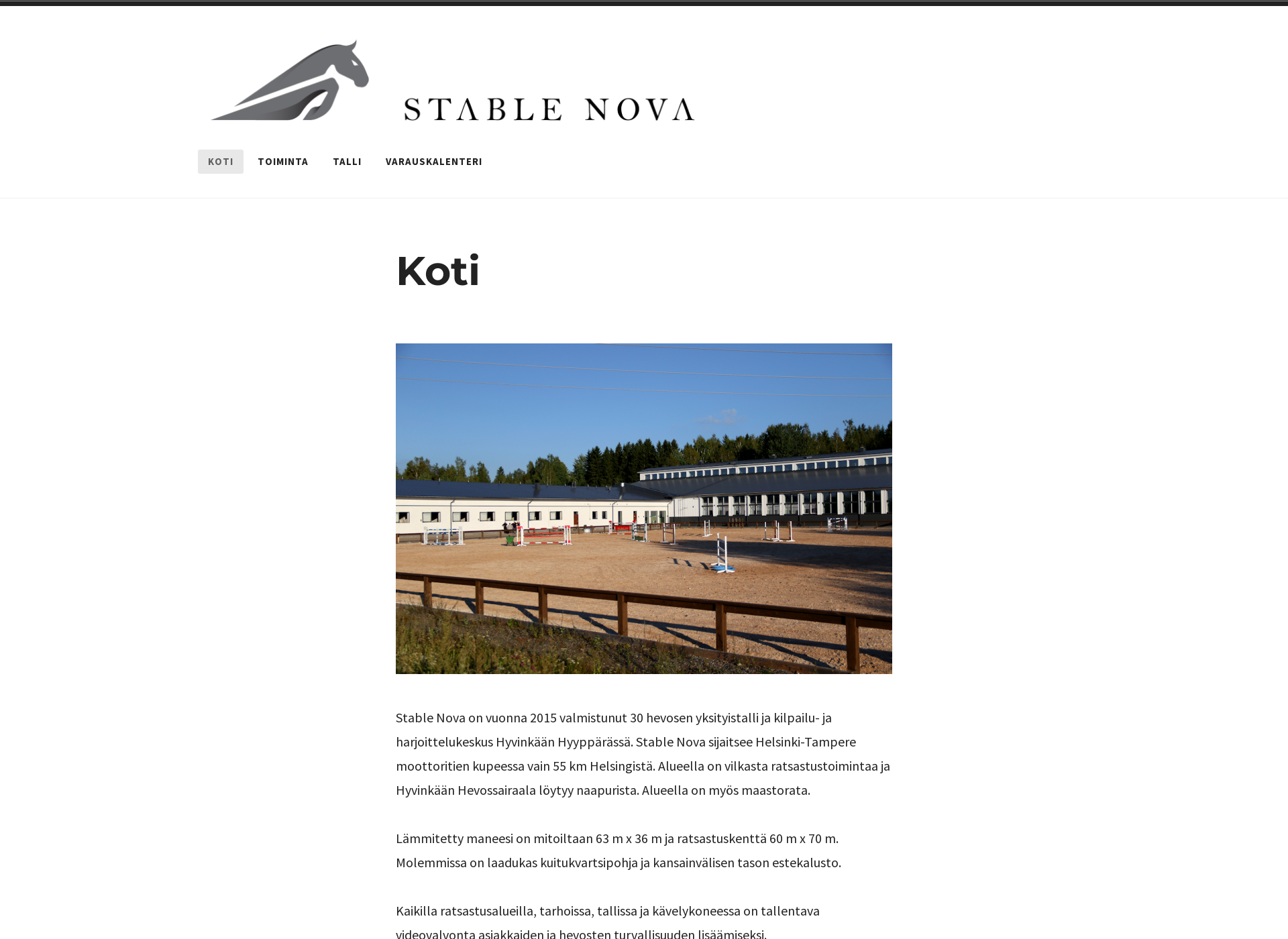 Skärmdump för stablenova.fi