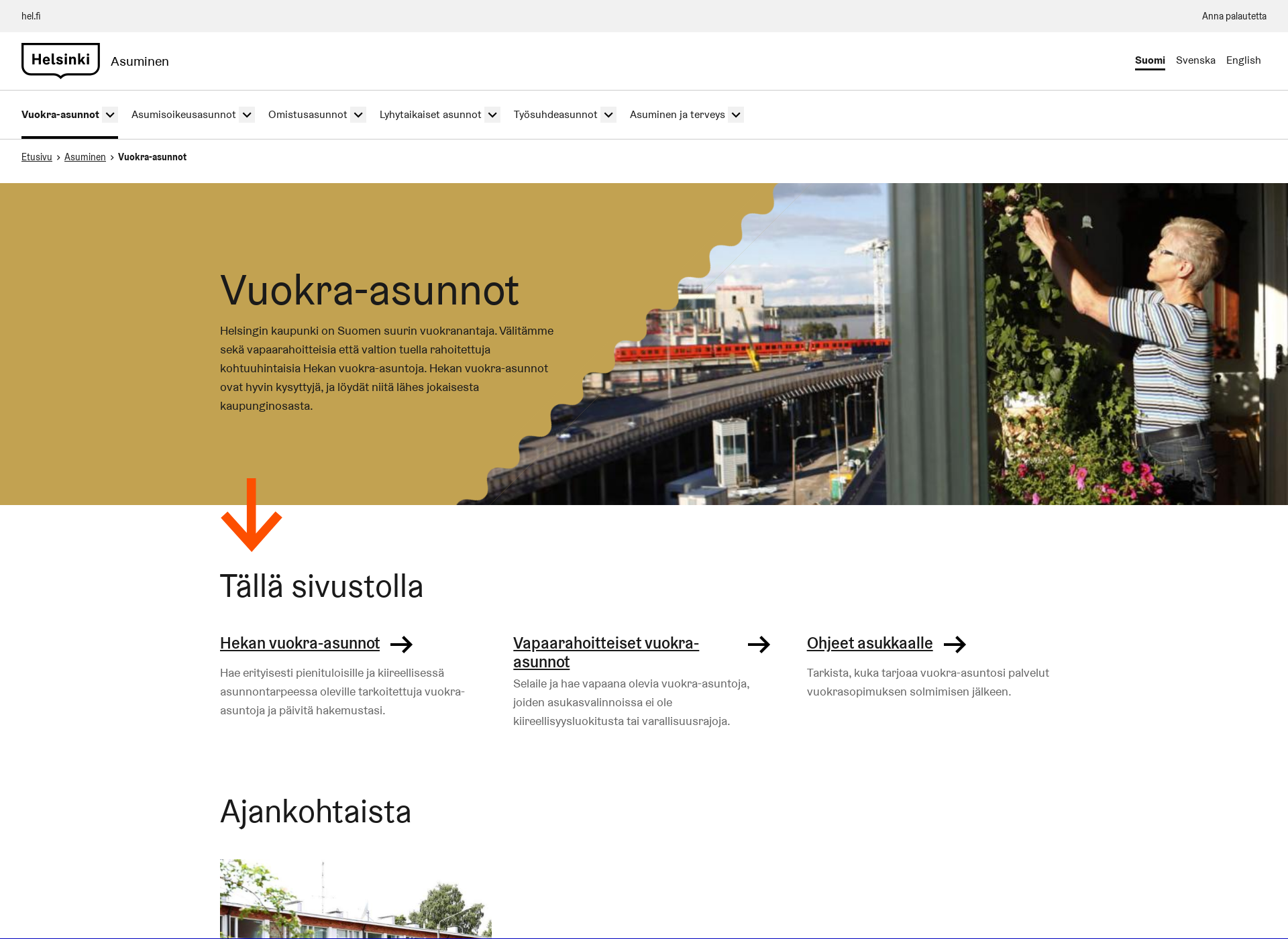 Skärmdump för stadinasunnot.fi