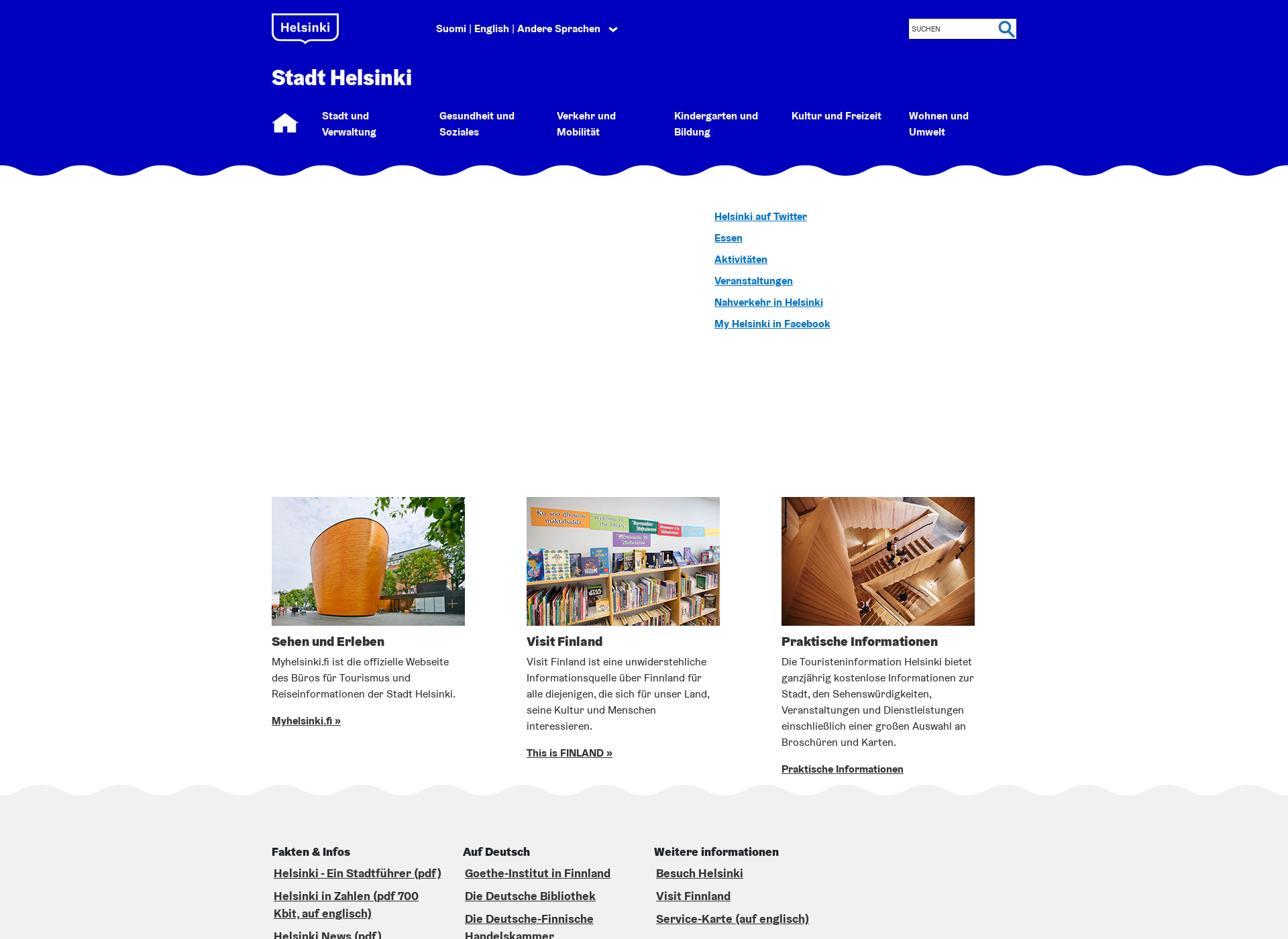 Screenshot for stadthelsinki.fi