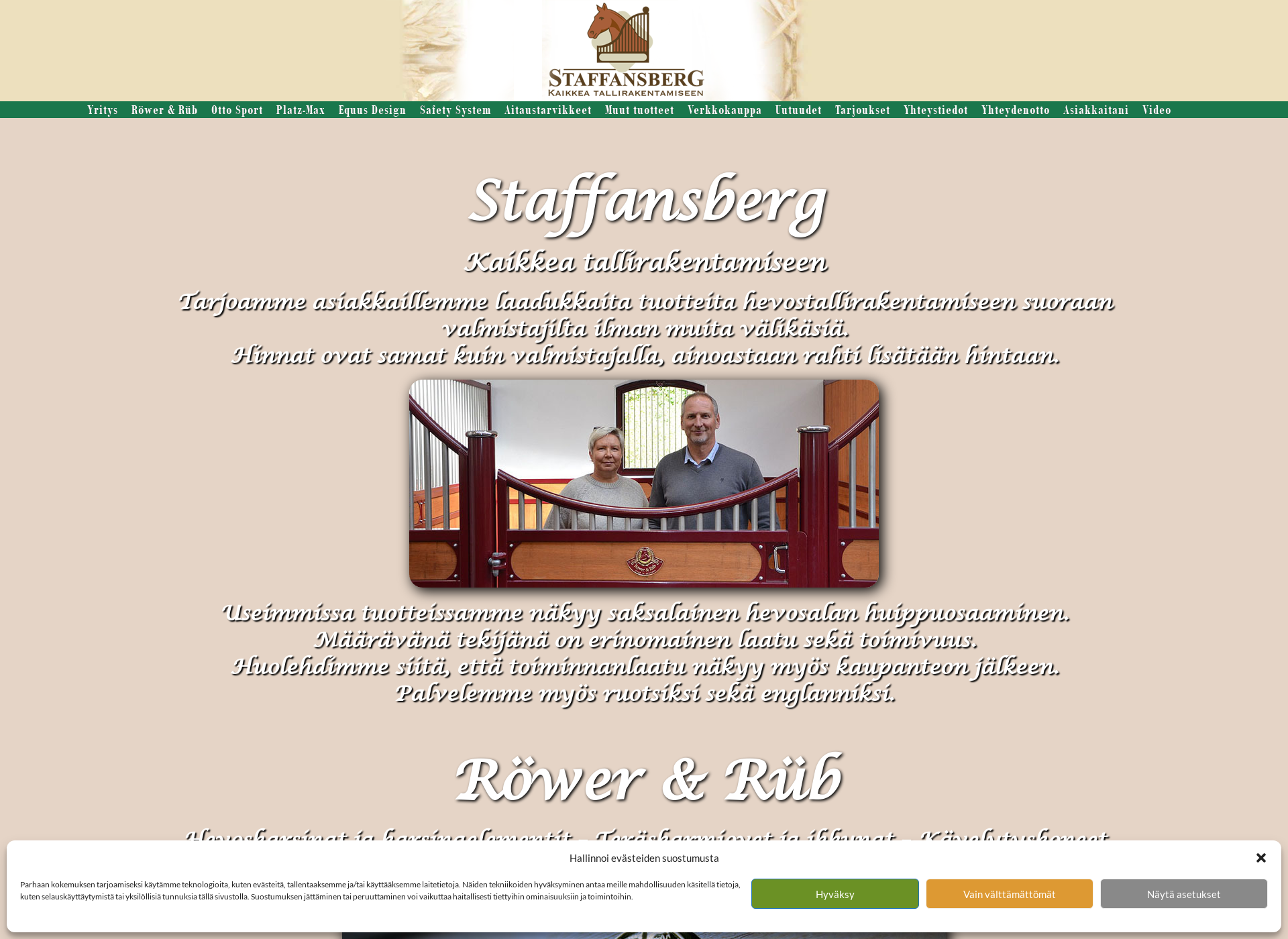 Skärmdump för staffansbergintalli.fi