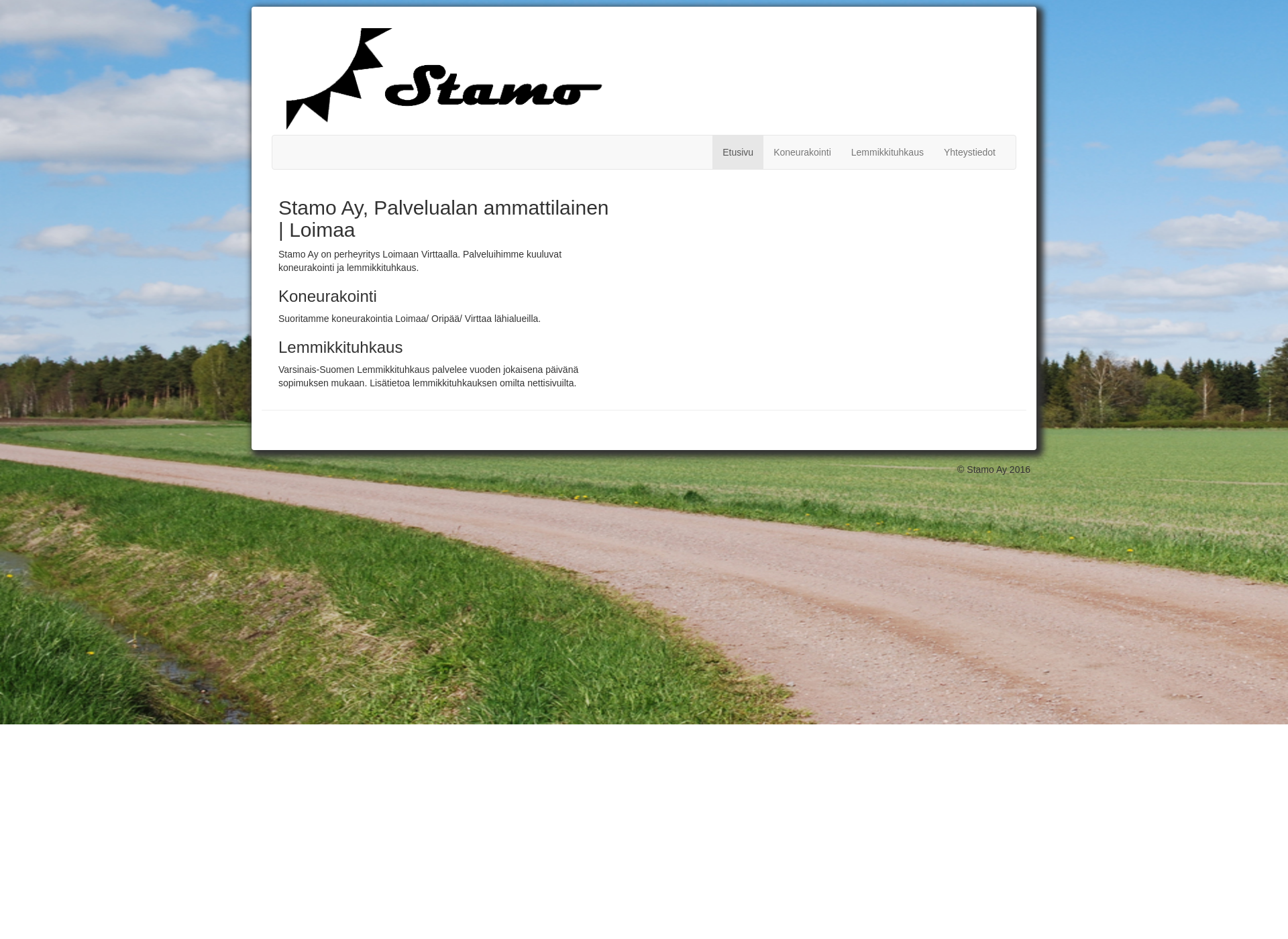 Screenshot for stamo.fi