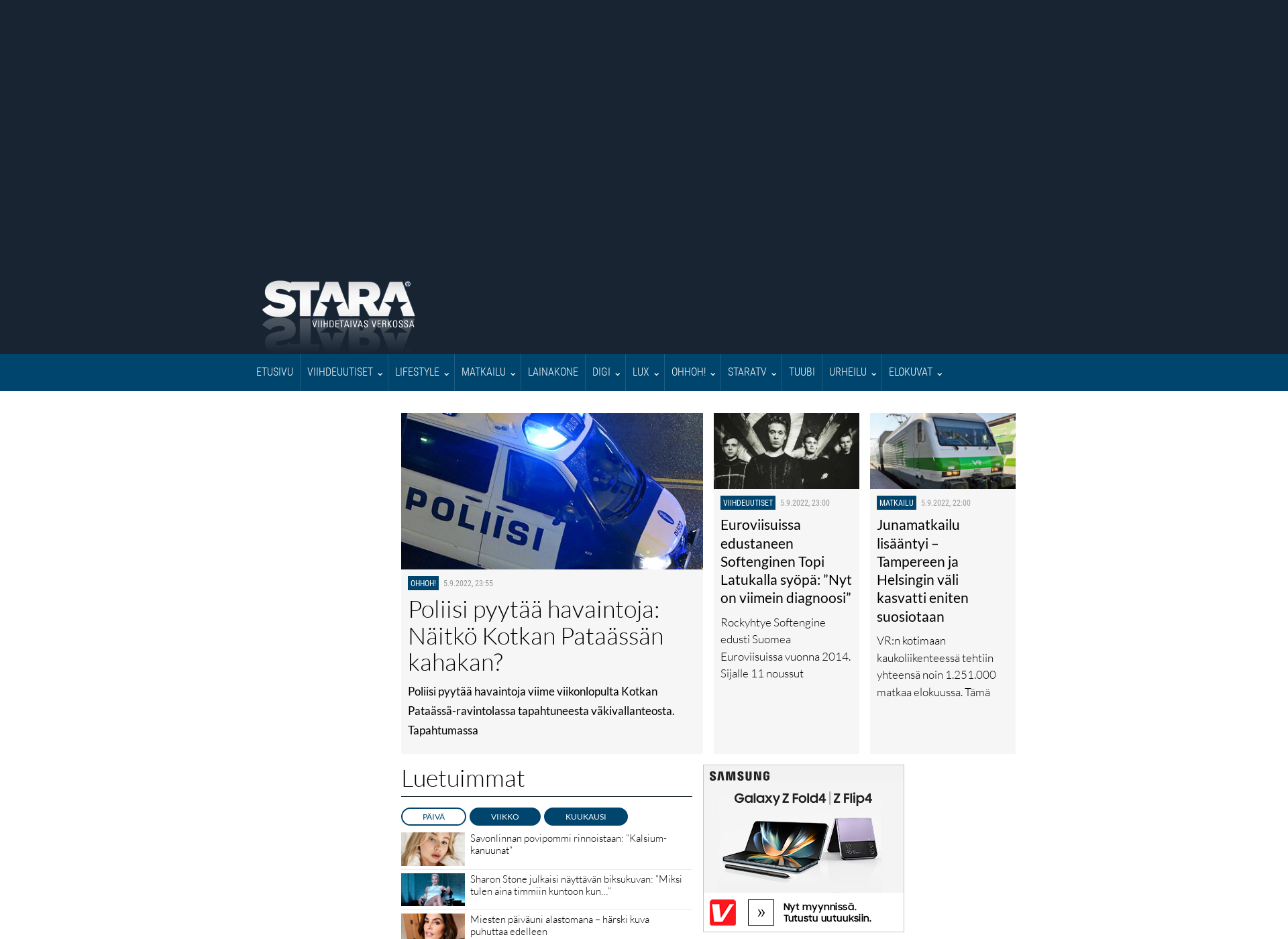 Screenshot for staramedia.fi