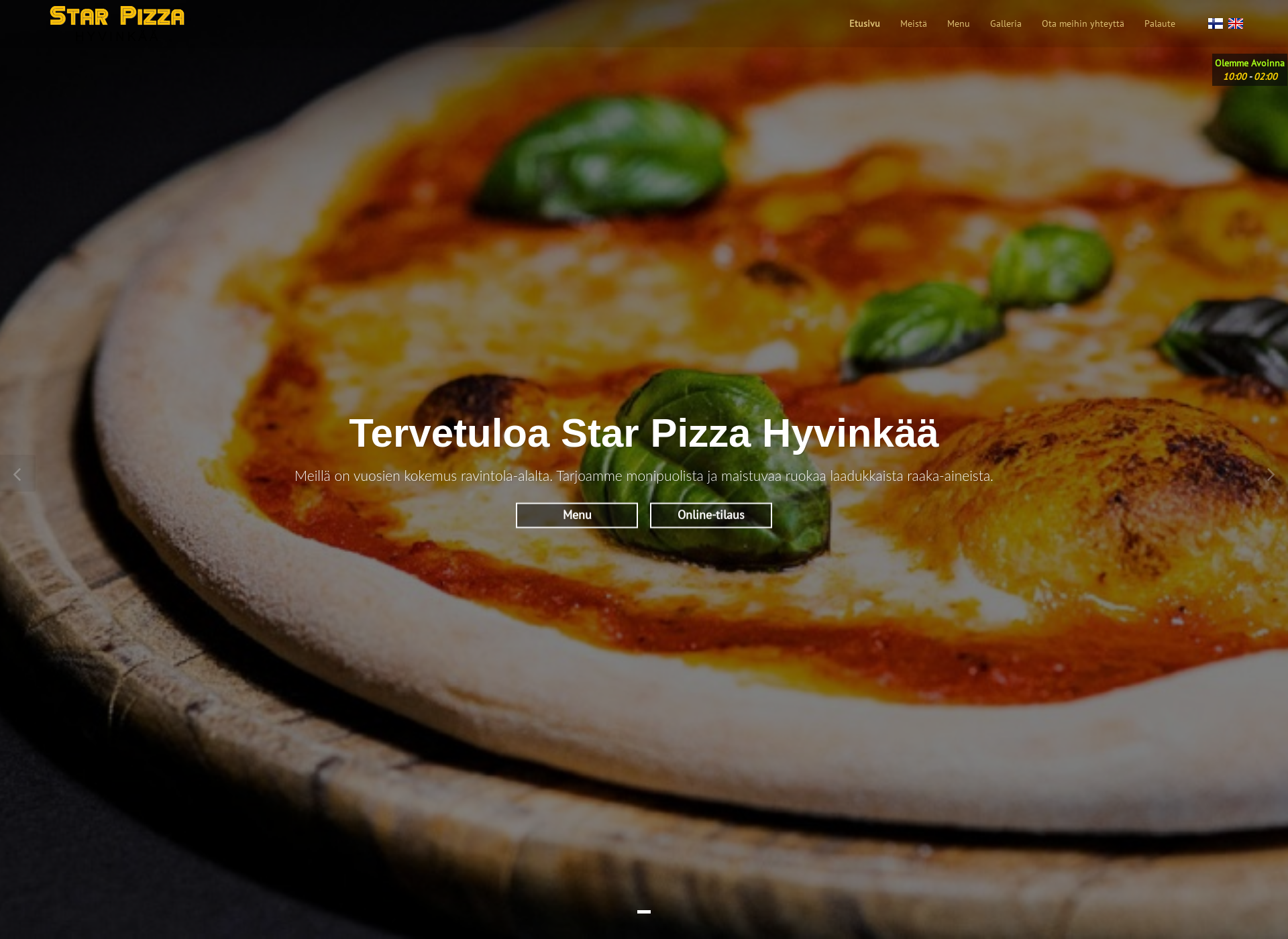 Näyttökuva starpizzahyvinkää.fi