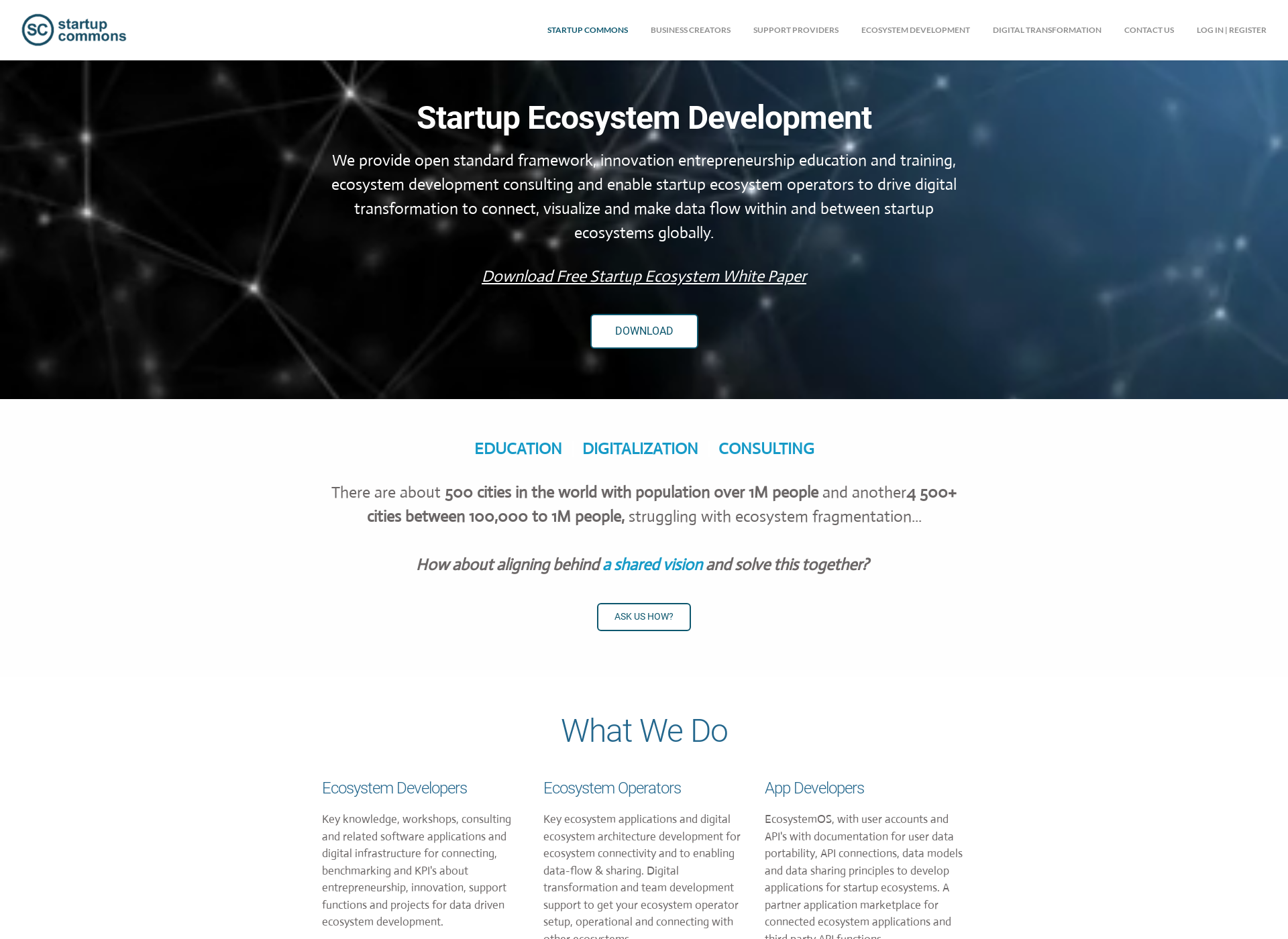 Screenshot for startupcommons.fi
