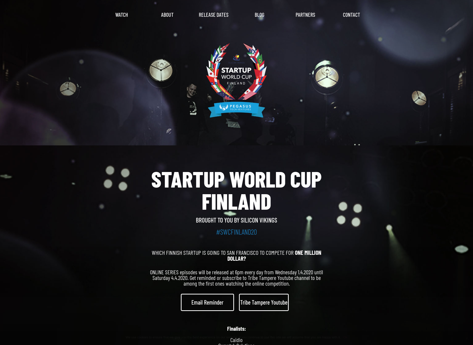 Skärmdump för startupworldcup.fi
