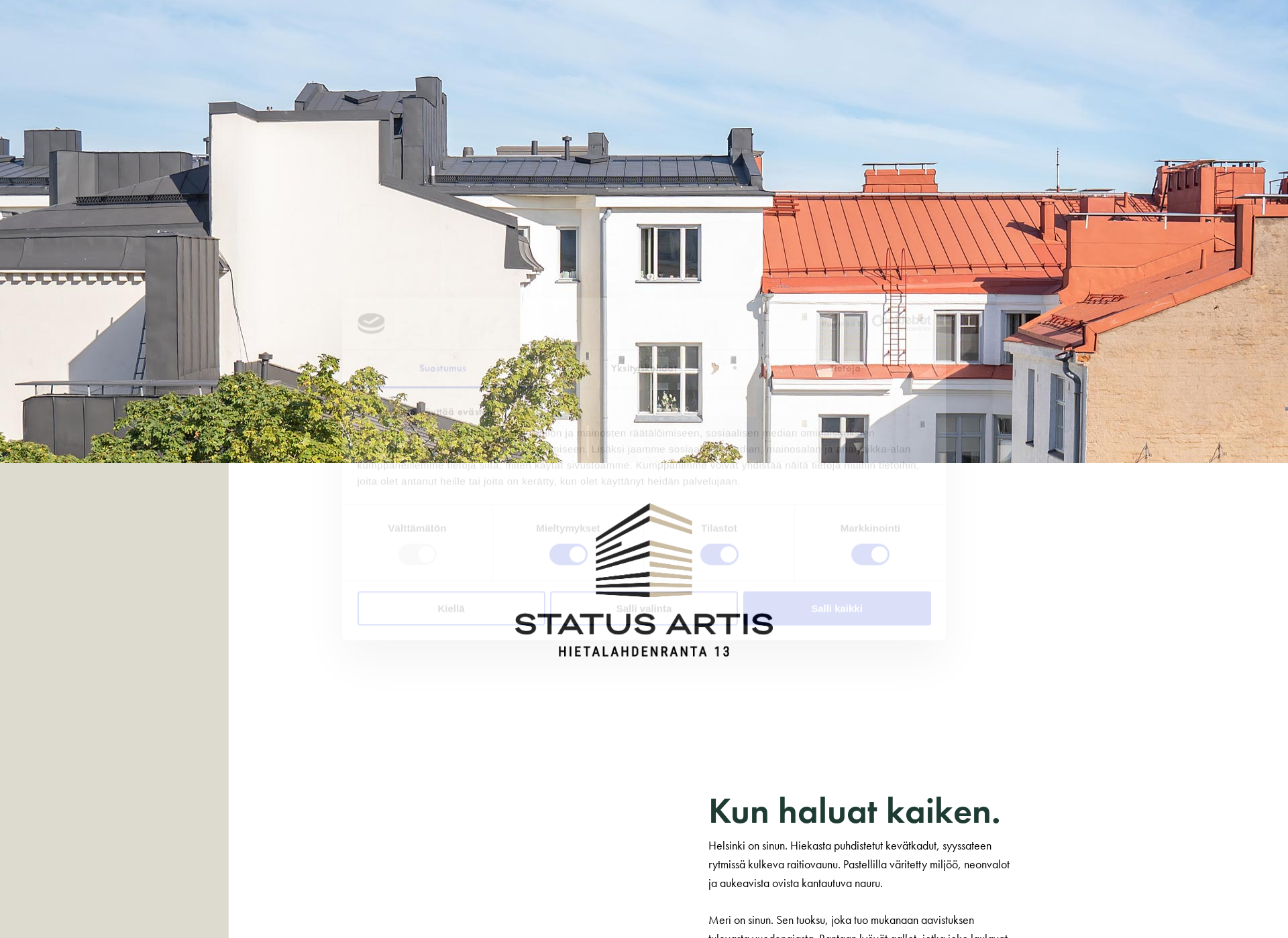 Screenshot for statusartis.fi